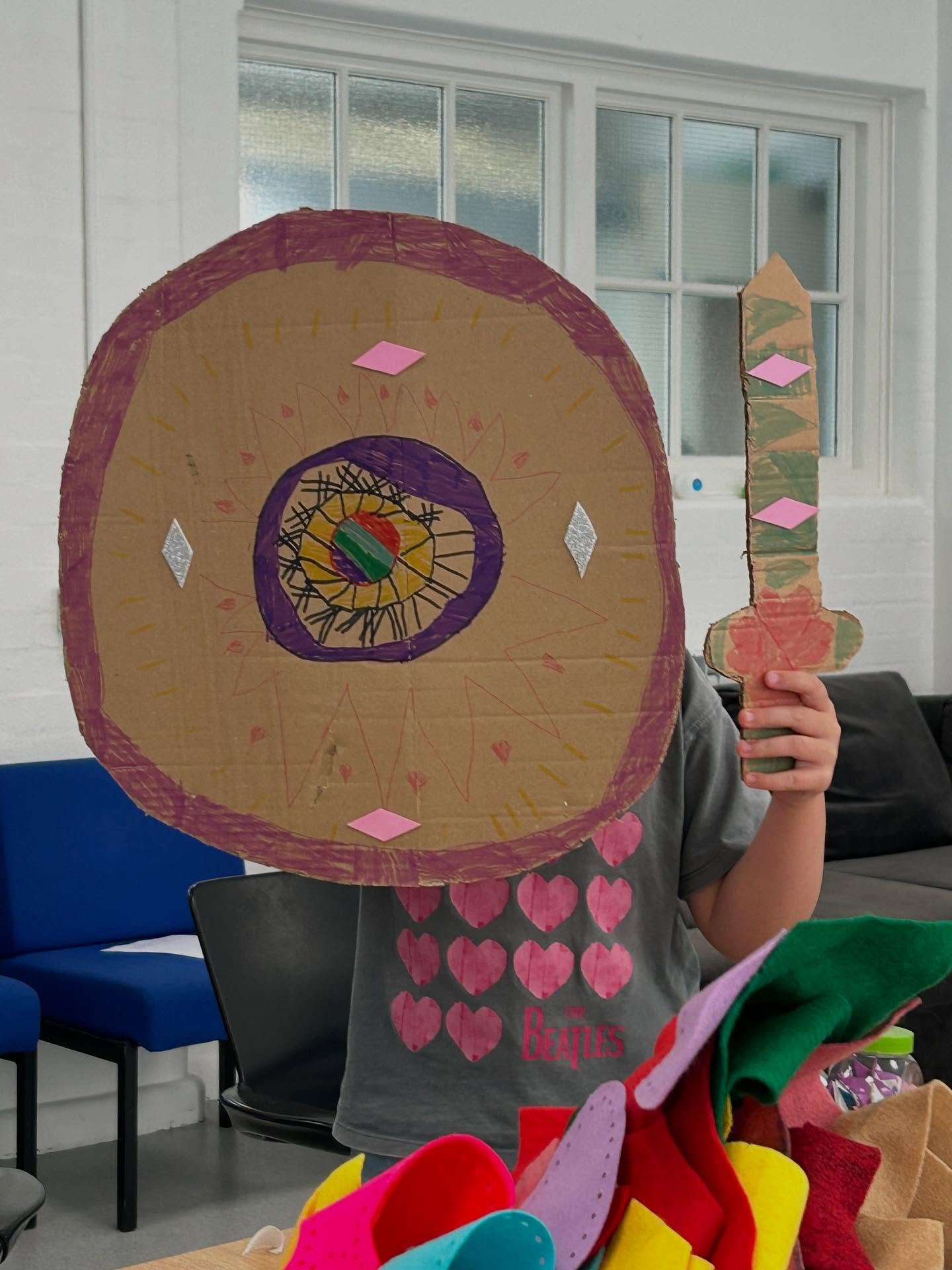 &lsquo;Take up the shield of faith&hellip; and the sword of the Spirit which is the word of God&rsquo;

Learning about the armour of God in Kid&rsquo;s group at St Peter&rsquo;s this afternoon.