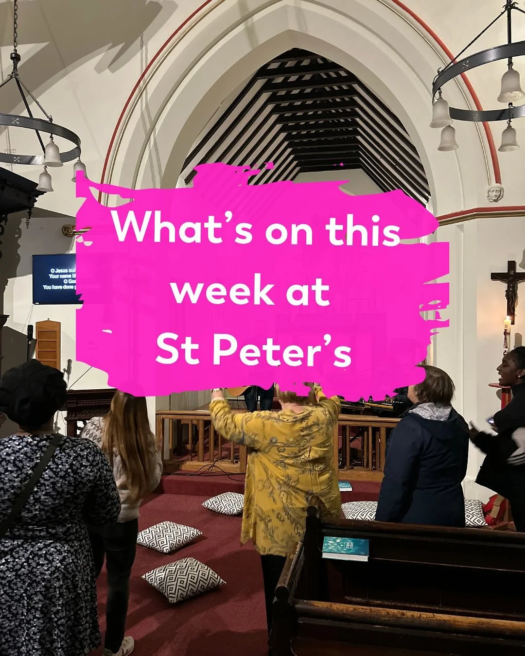 This week at St Peter&rsquo;s we have:

- Encounter on Monday evening 
- Ladies Night In on Wednesday 
- Saturday Drop In this weekend

Come along to one of our groups or events!