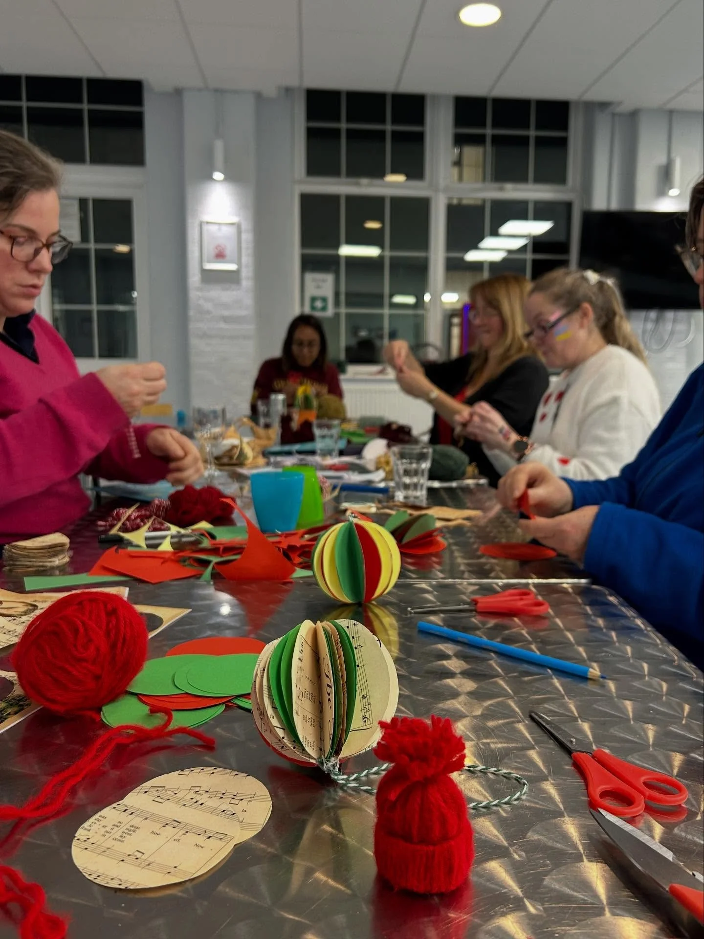 Christmas crafting this evening at Ladies Night. Next month we&rsquo;ll be making our Christmas wreaths. Booking details will be available soon! ✨🎄✨