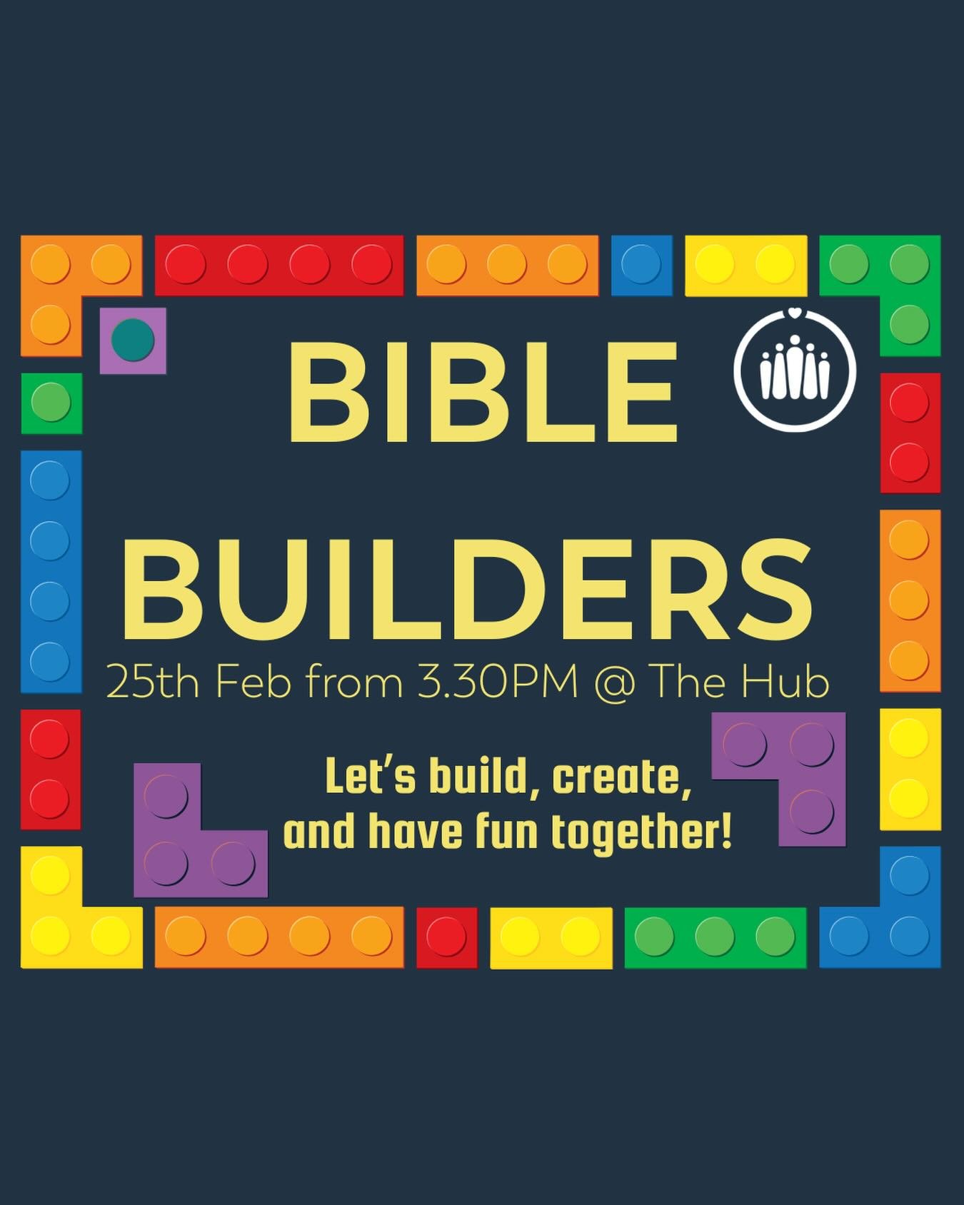 We have an exciting new club this afternoon for anyone who loves Lego! Bible Builders is for children with an adult. It&rsquo;s from 3.30 - 4.30pm at the St Peter&rsquo;s Community &amp; Youth Hub, Ray Road.

There&rsquo;s no need to book - just turn