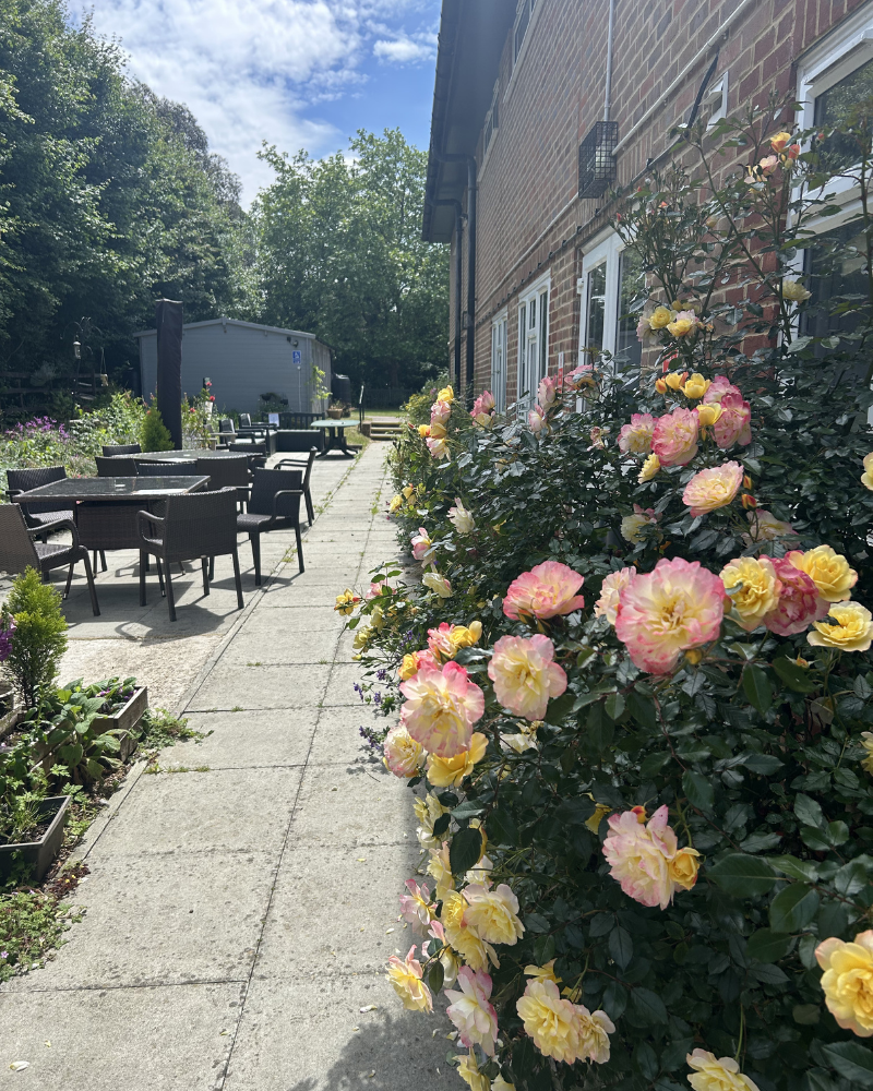 Patio seating area