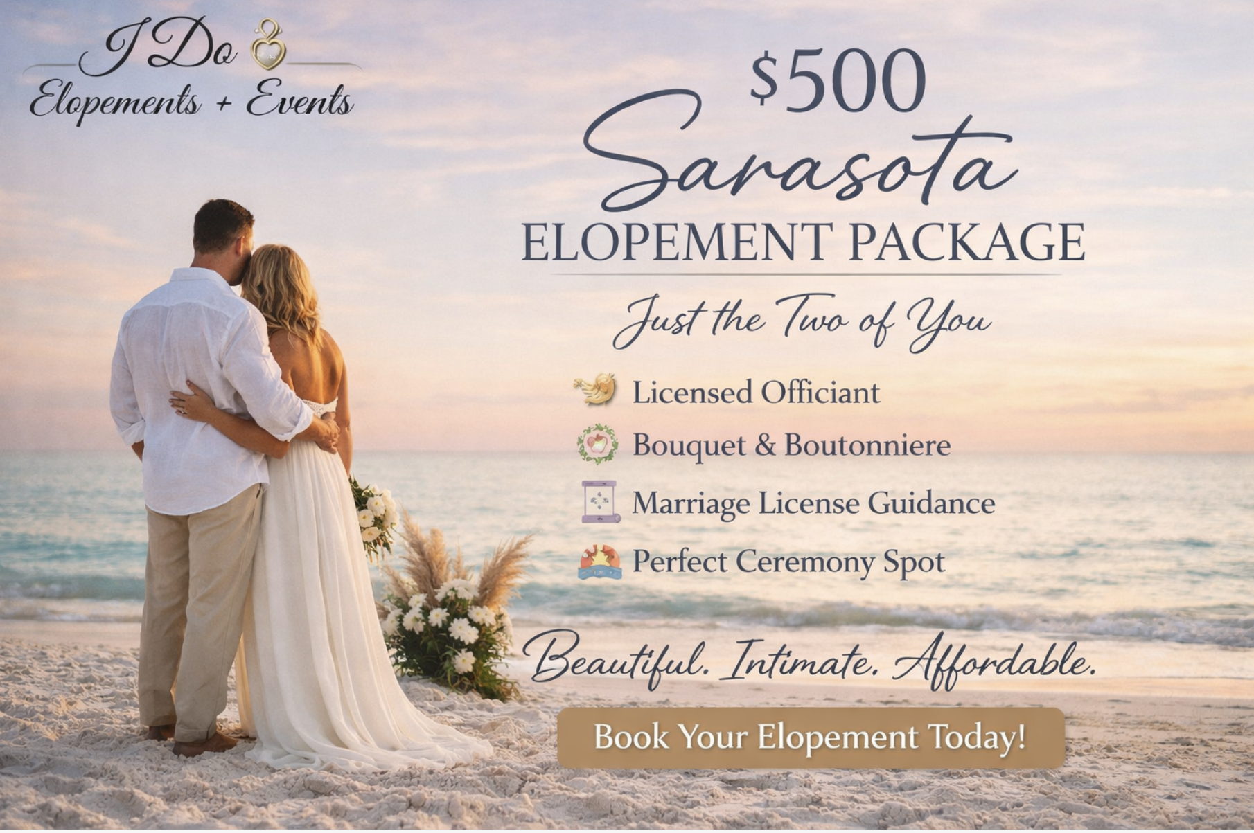 Say “I Do” in Sarasota for Just $500: Intimate Elopements Made Simple