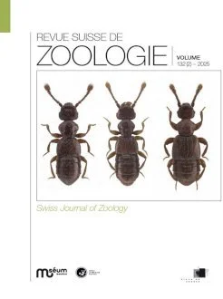 Le 132e volume de la Revue Suisse de Zoologie est sorti