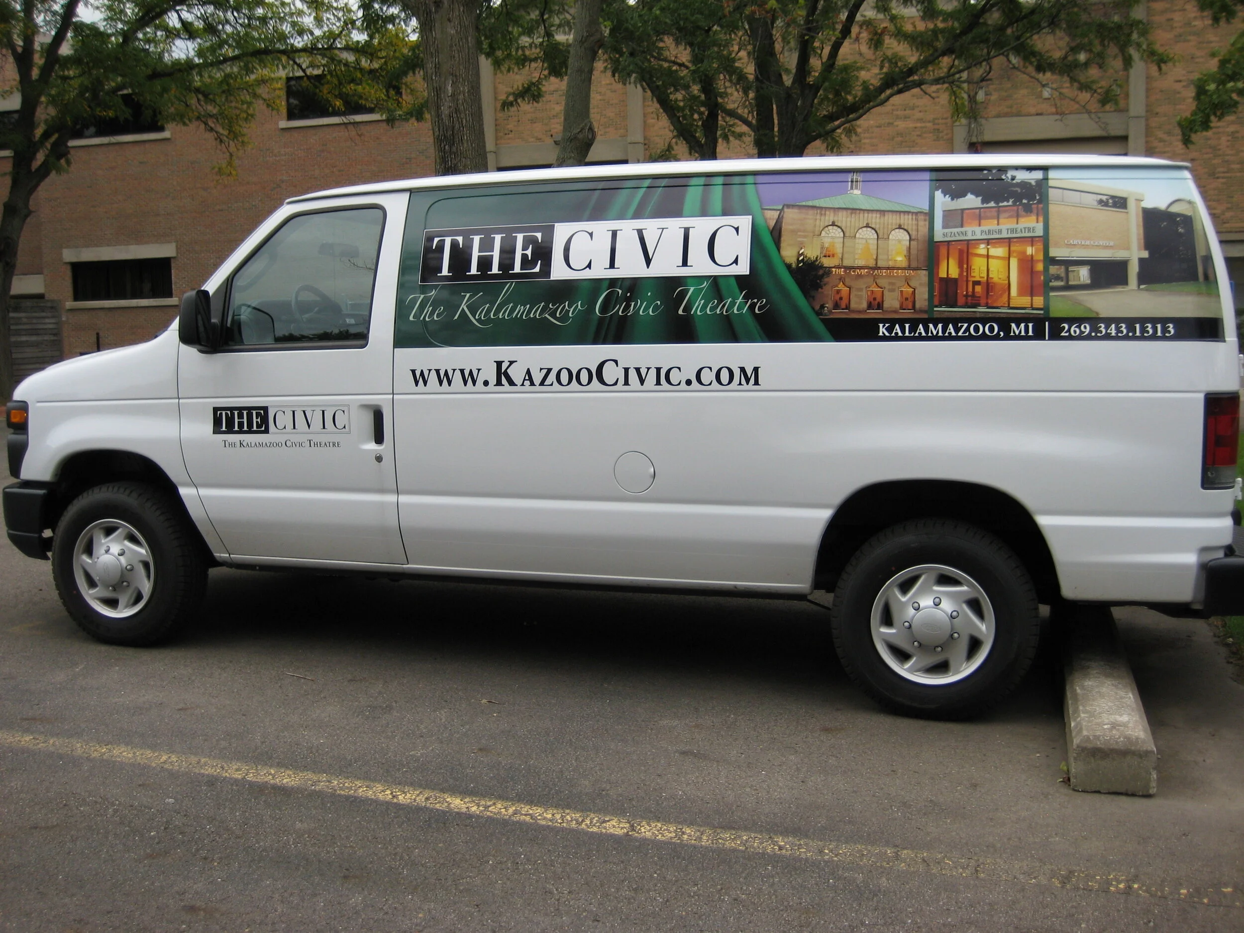 The Kalamazoo Civic Theatre: Van Decal (Driver's Side View)
