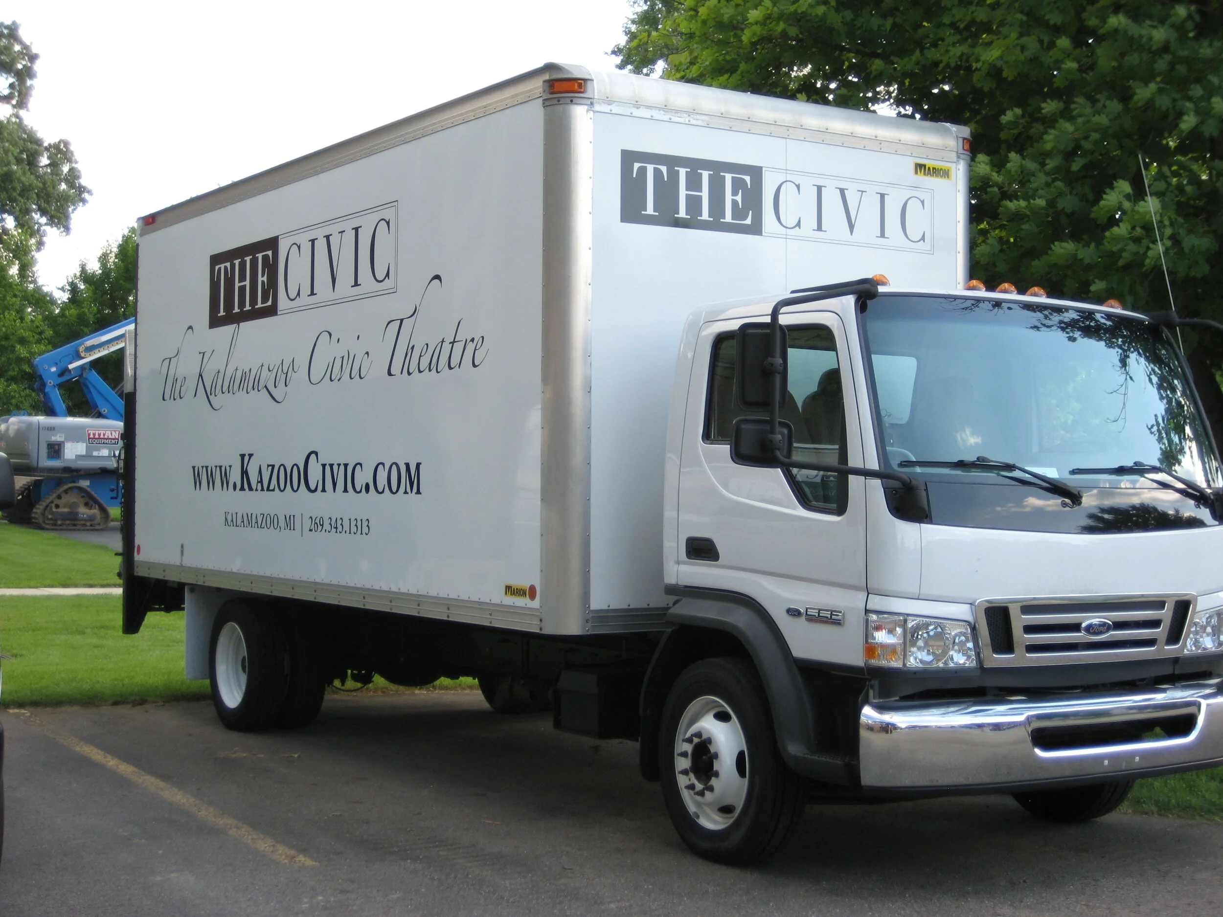 The Kalamazoo Civic Theatre: Truck Decal (Three Quarter View)