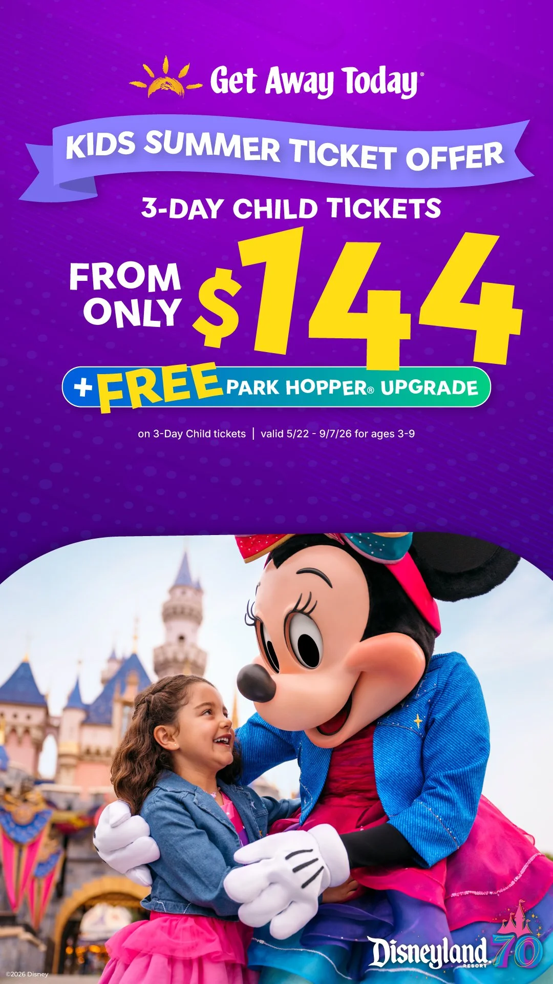Disneyland Kids Ticket Offer