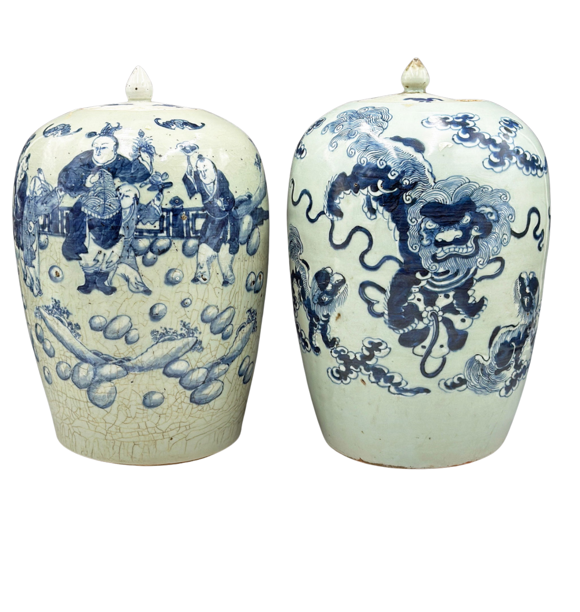 Par de jarrones chinos de porcelana