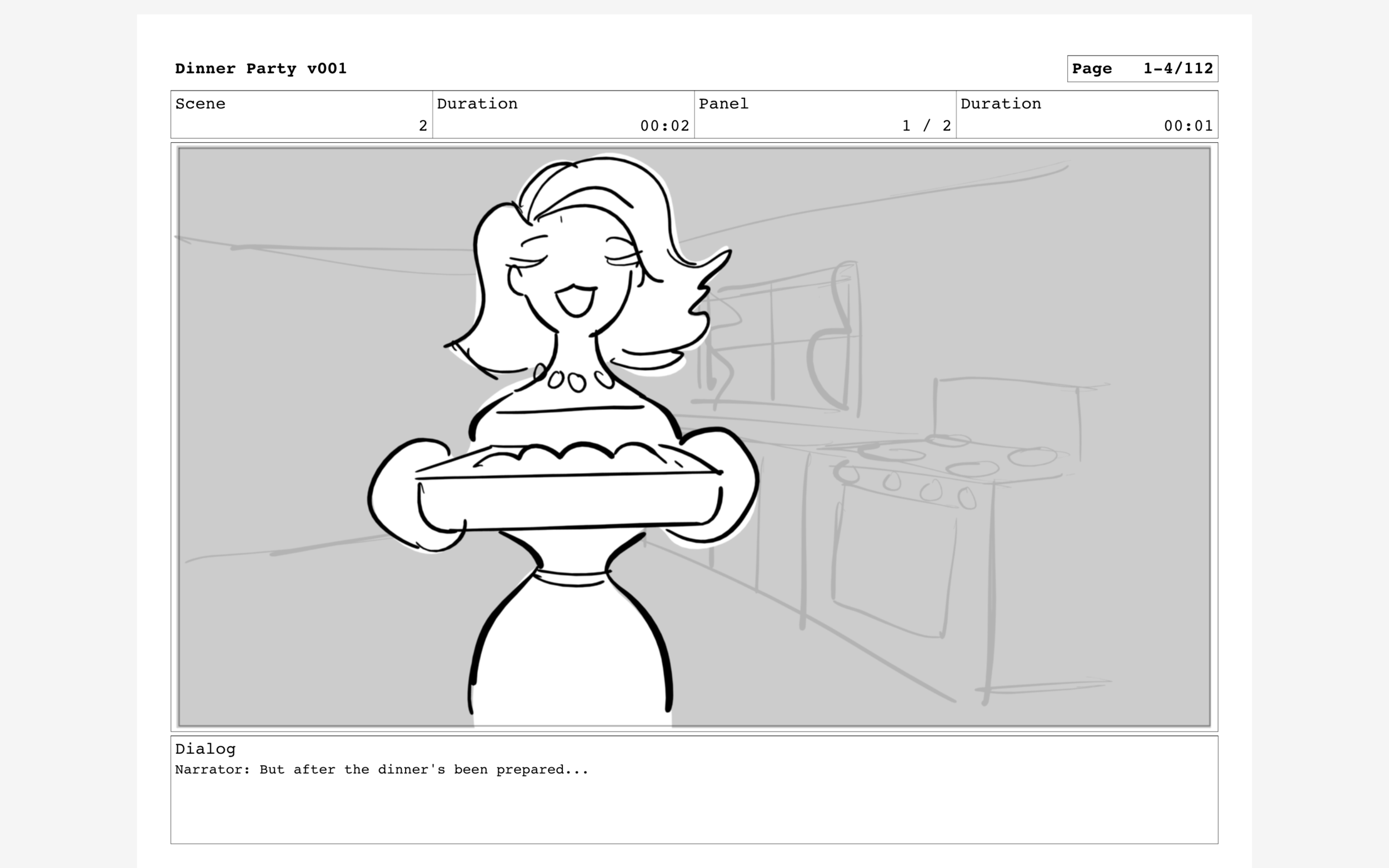 Sample storyboard panel