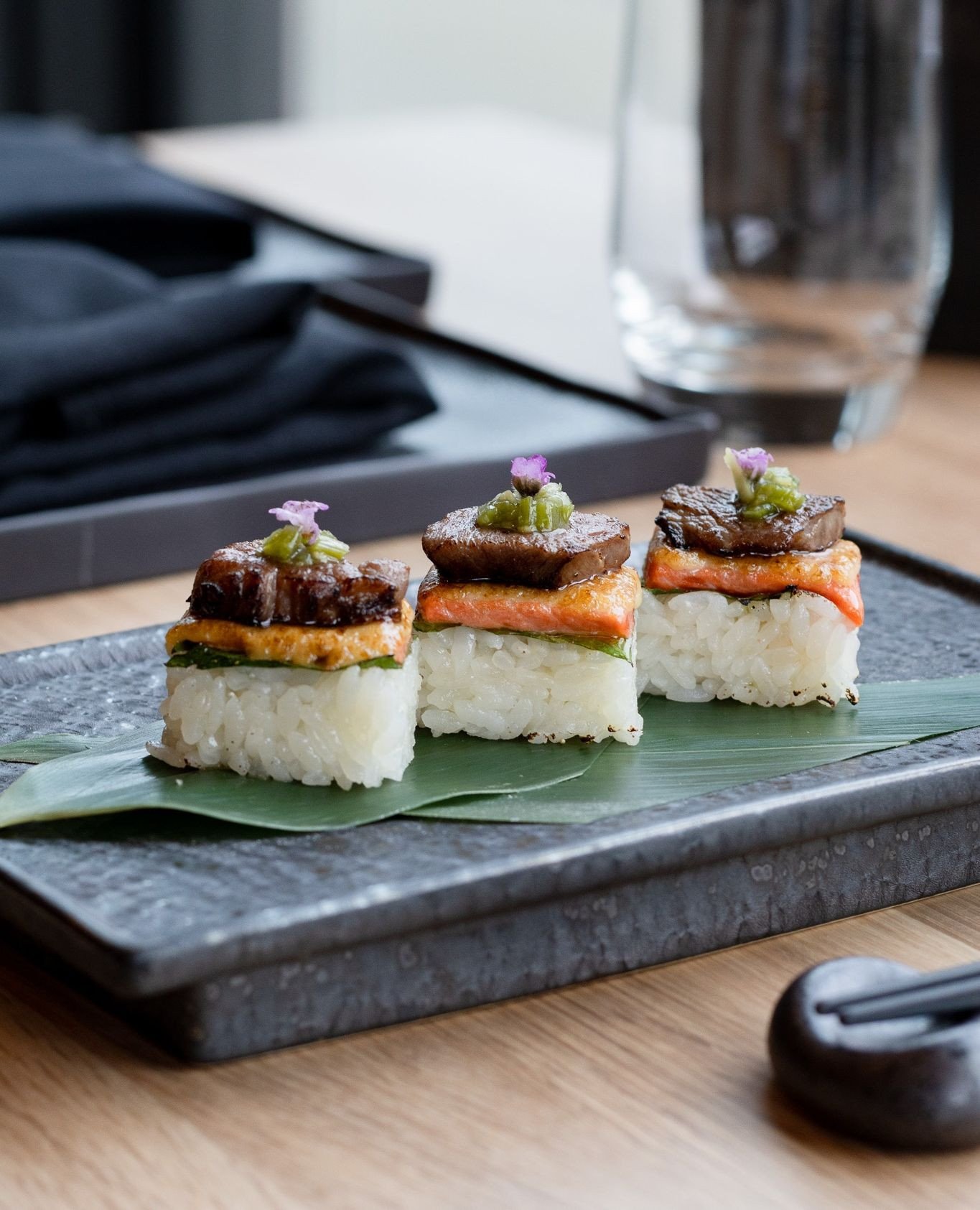 Hello Nori Signature at Park Royal offers a thoughtful Japanese dining experience in West Vancouver, with a focus on quality and sustainability. ⁠
⁠
The extended menu at Hello Nori Signature never fails to captivate!⁠ Featured dishes include:⁠
⁠
1. A