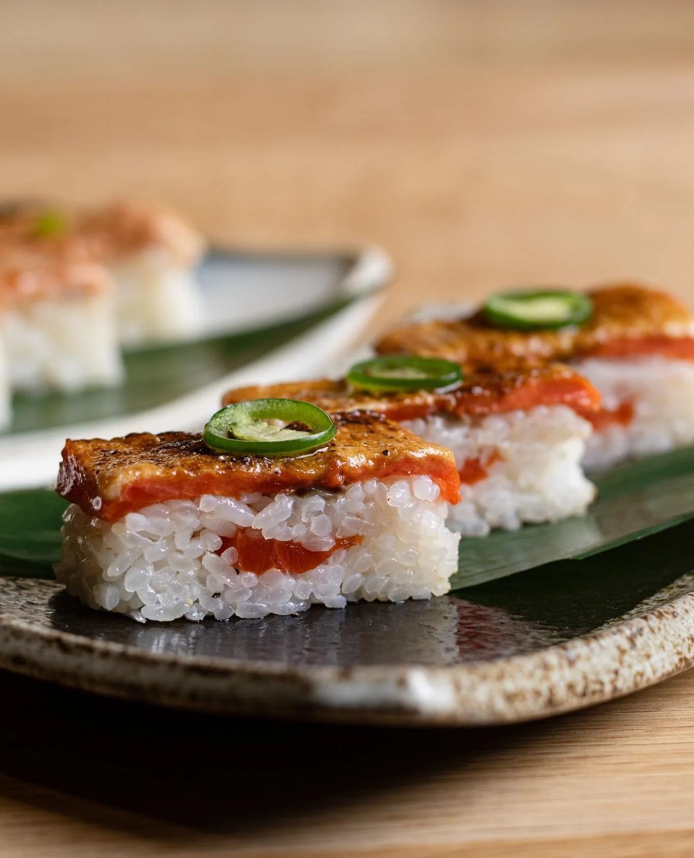 When the weather cools down, we turn up the heat with one charcoal torched Oshi at a time. ⁠
⁠
Our oshi is rich, warm, and perfectly torched to bring comfort with every bite.⁠
⁠
Pro-Tip: enjoy BOGO Oshi during our daily late night happy hour. ⁠
Every