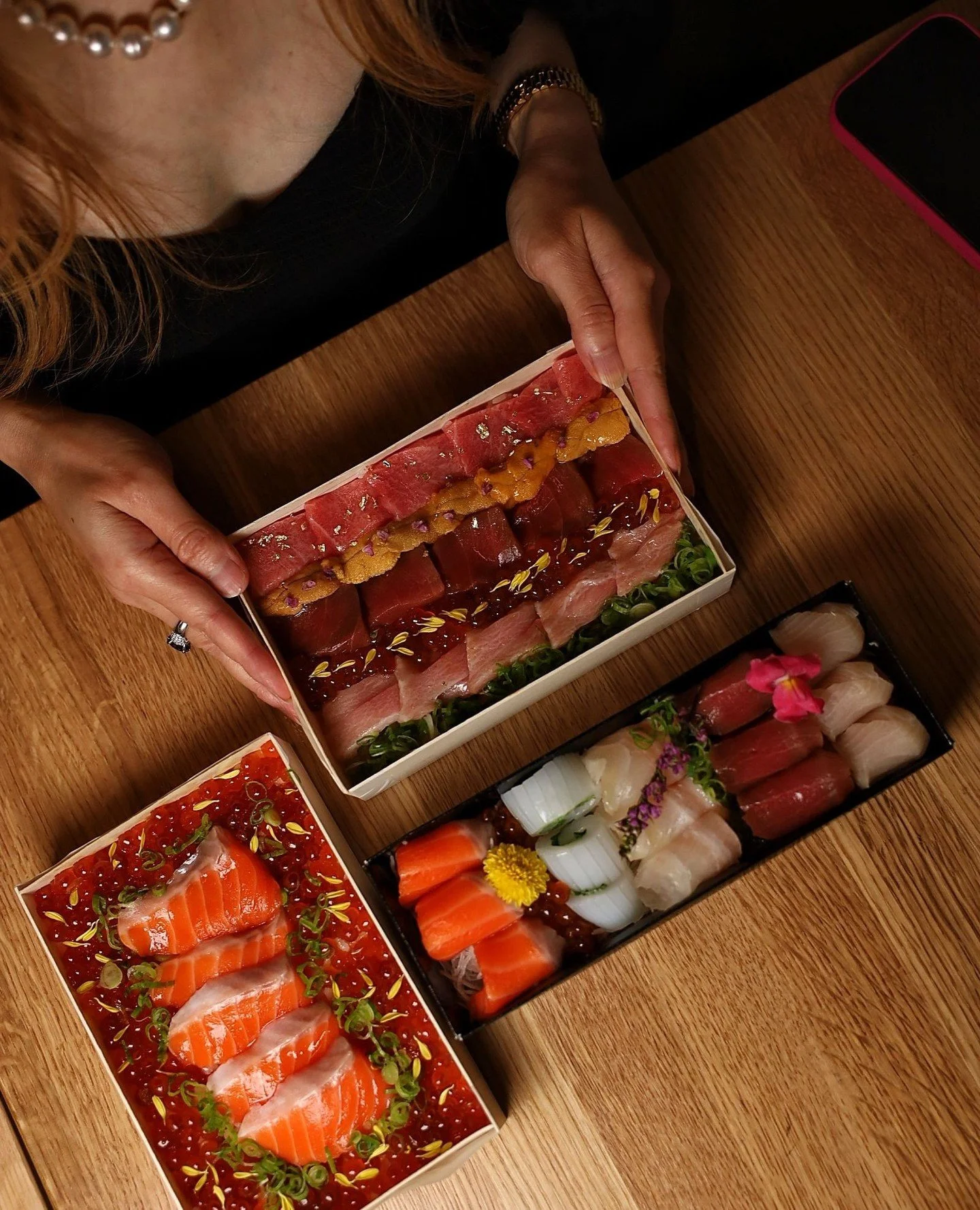 Holiday Boxes and the dine-in set menu have been extended to Dec 28! ⁠
⁠
Enjoy @hellonori's three limited holiday takeout specials perfectly crafted for gifting, gatherings, or elevating a night in.⁠
⁠
Holiday Saketama &ndash; $40⁠
A festive classic 