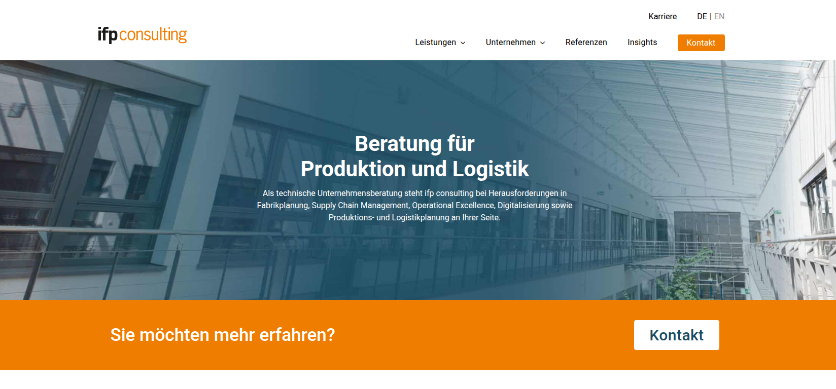Website ifp consulting, kundenreferenz löwen-text seo