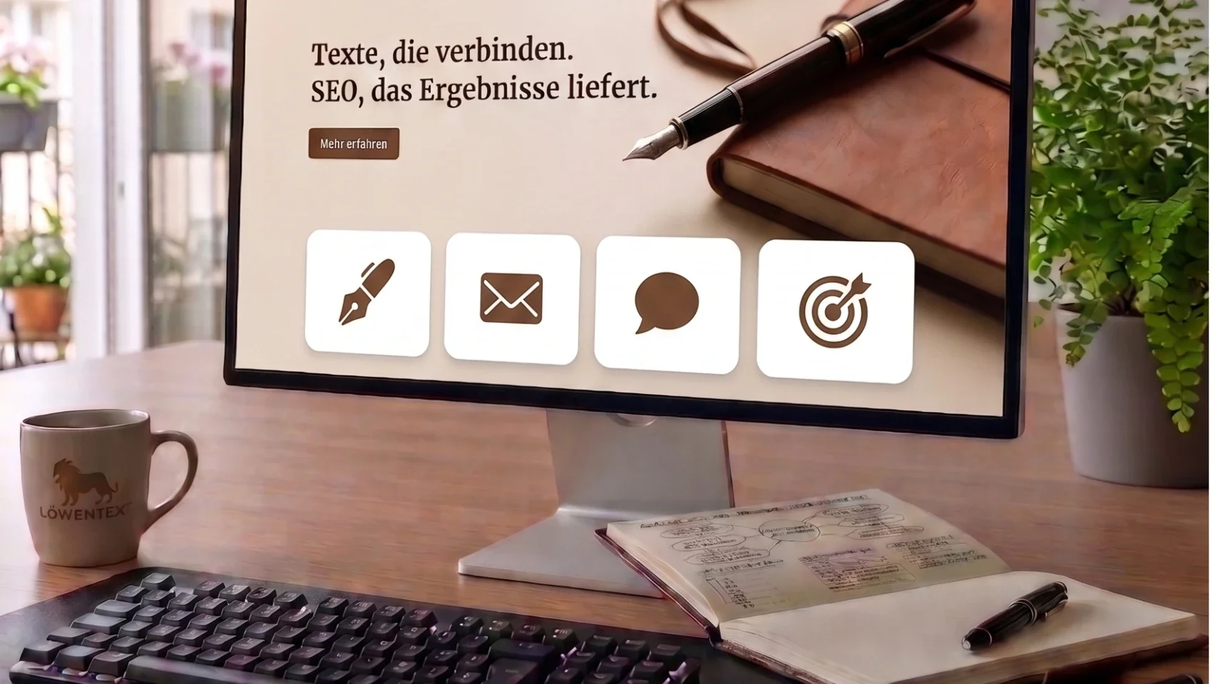 Professionelle Website-Optimierung von Löwen-Text SEO