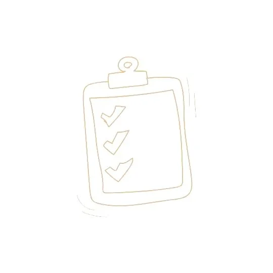 Gute Texter erkennen; Grafik einer Checkliste auf einem Klemmbrett als Sinnbild für wichtige Kriterien bei der Wahl des Texters