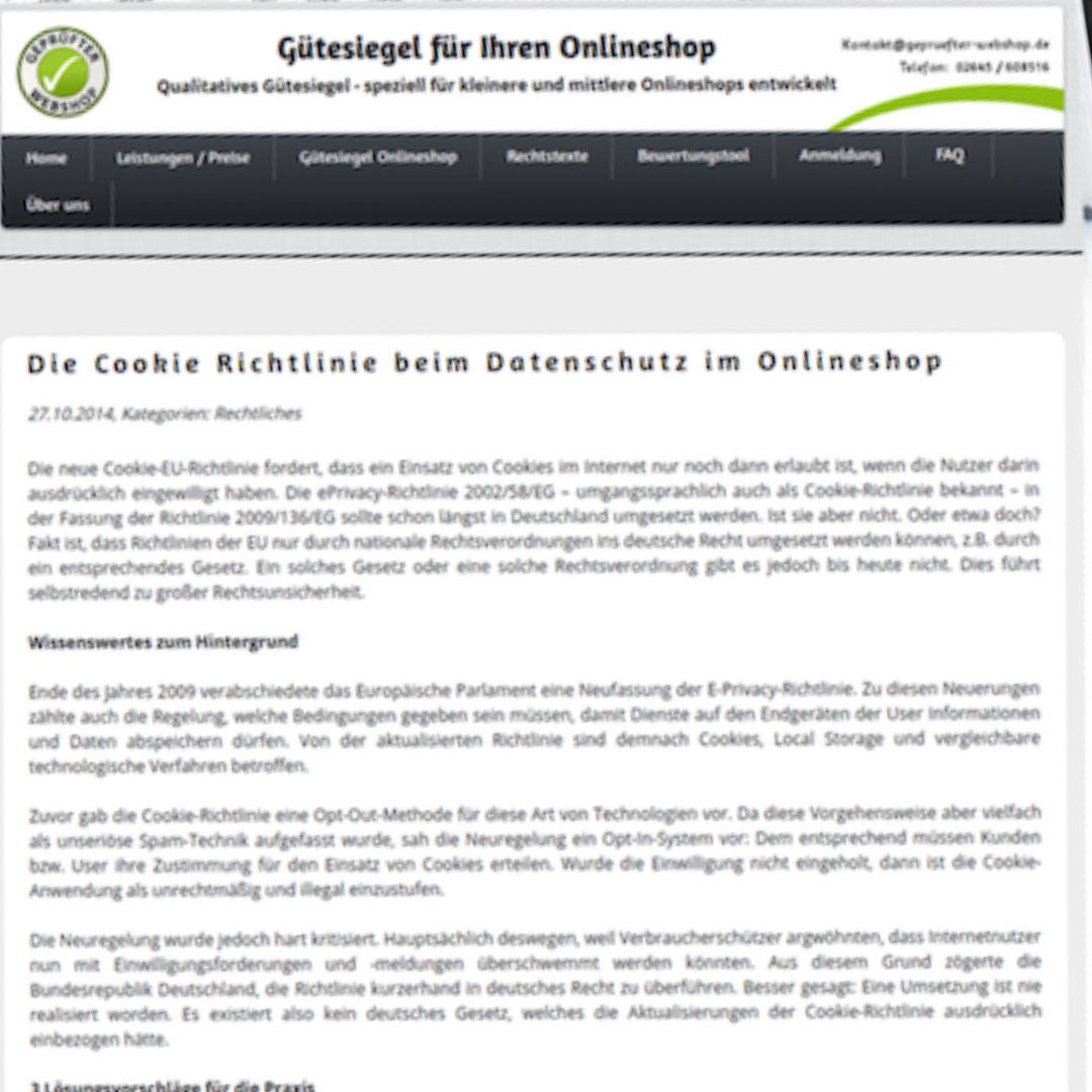 Suchmaschinenoptimierter Artikel