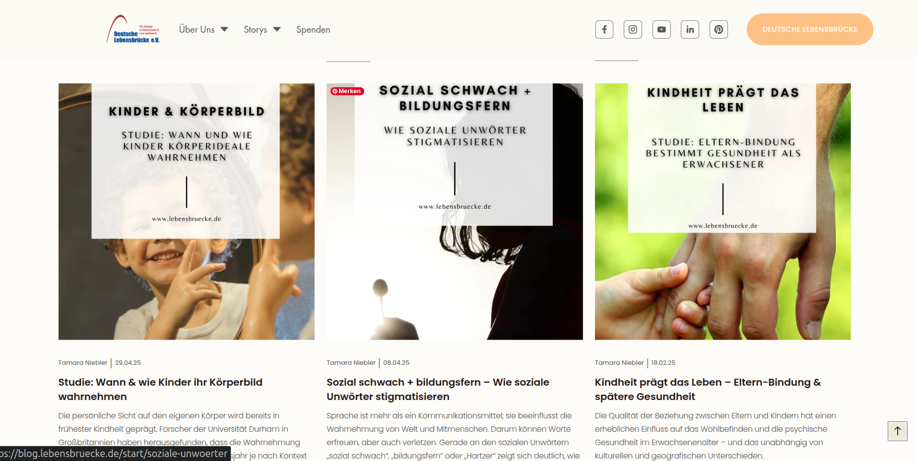SEO-Content Marketing für Kinderhilfsorganisation