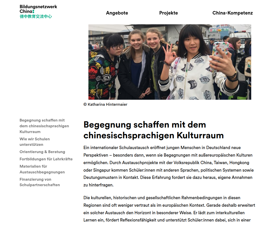 Beispiel für zielgruppengerechte Webtexte: Referenz Bildungsnetzwerk.