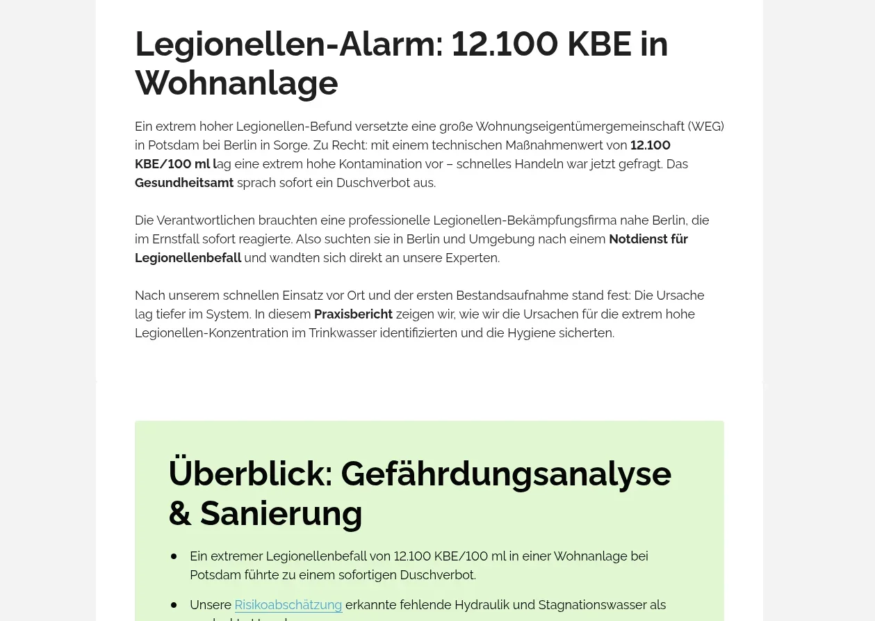 Beispiel für zielgruppengerechte Webtexte: Referenz Bildungsnetzwerk.