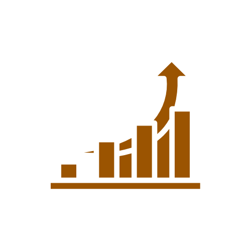 Aufsteigendes Diagramm für nachhaltigen Geschäftserfolg durch strategisches Content-Marketing.
