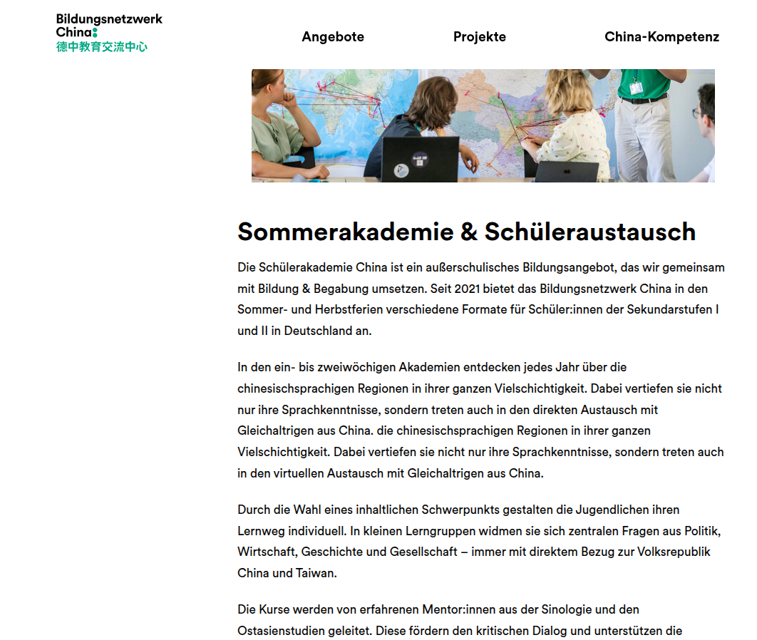 Webtexte & Konzept: Case Study Bildungsnetzwerk China
