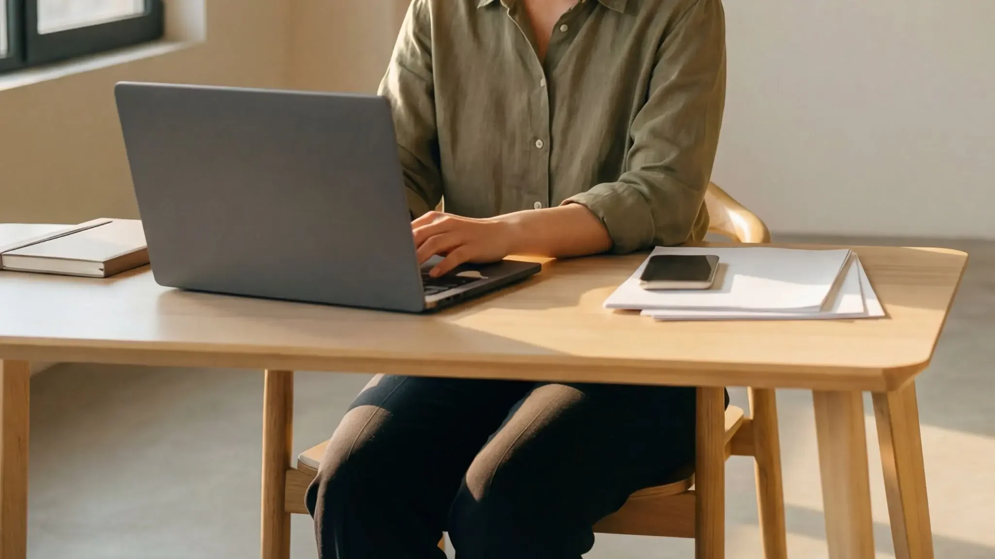 Symbolbild: Germanistin & Philosophin Tamara Niebler in ihrem Büro