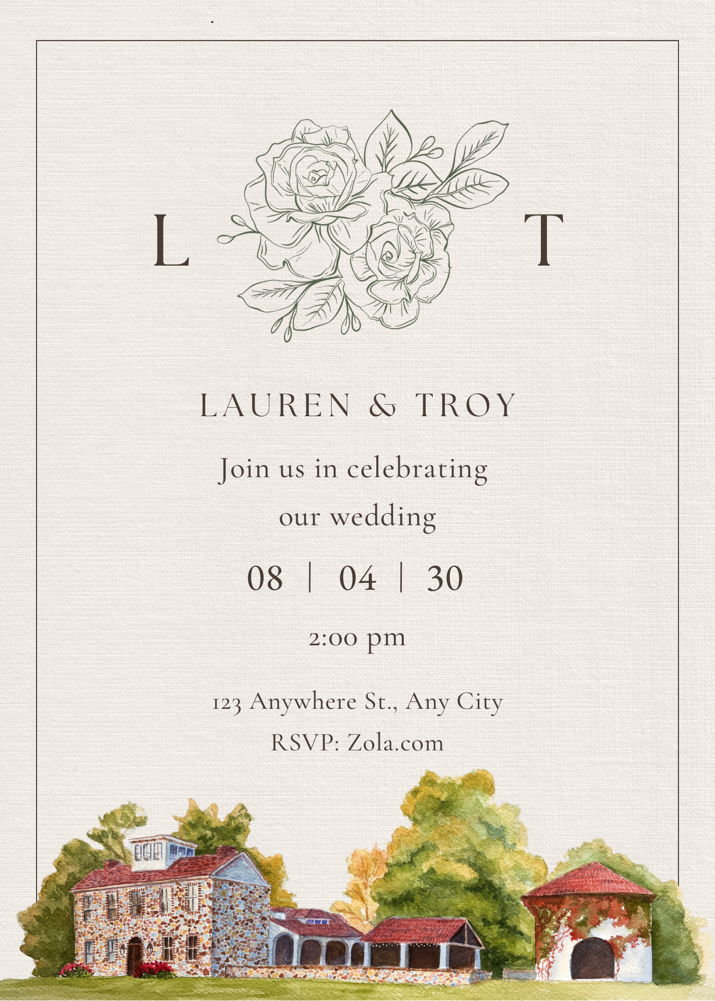 Beige Rustic Minimal Wedding Invitation.png