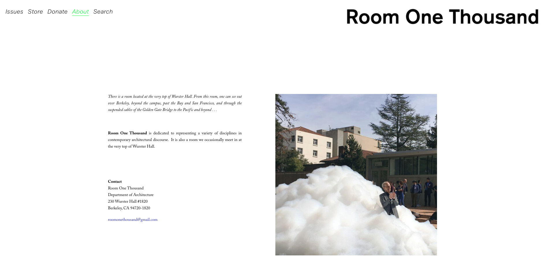 The “About” page