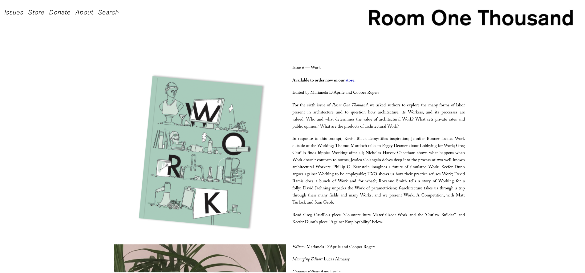 The current “issue 6” page