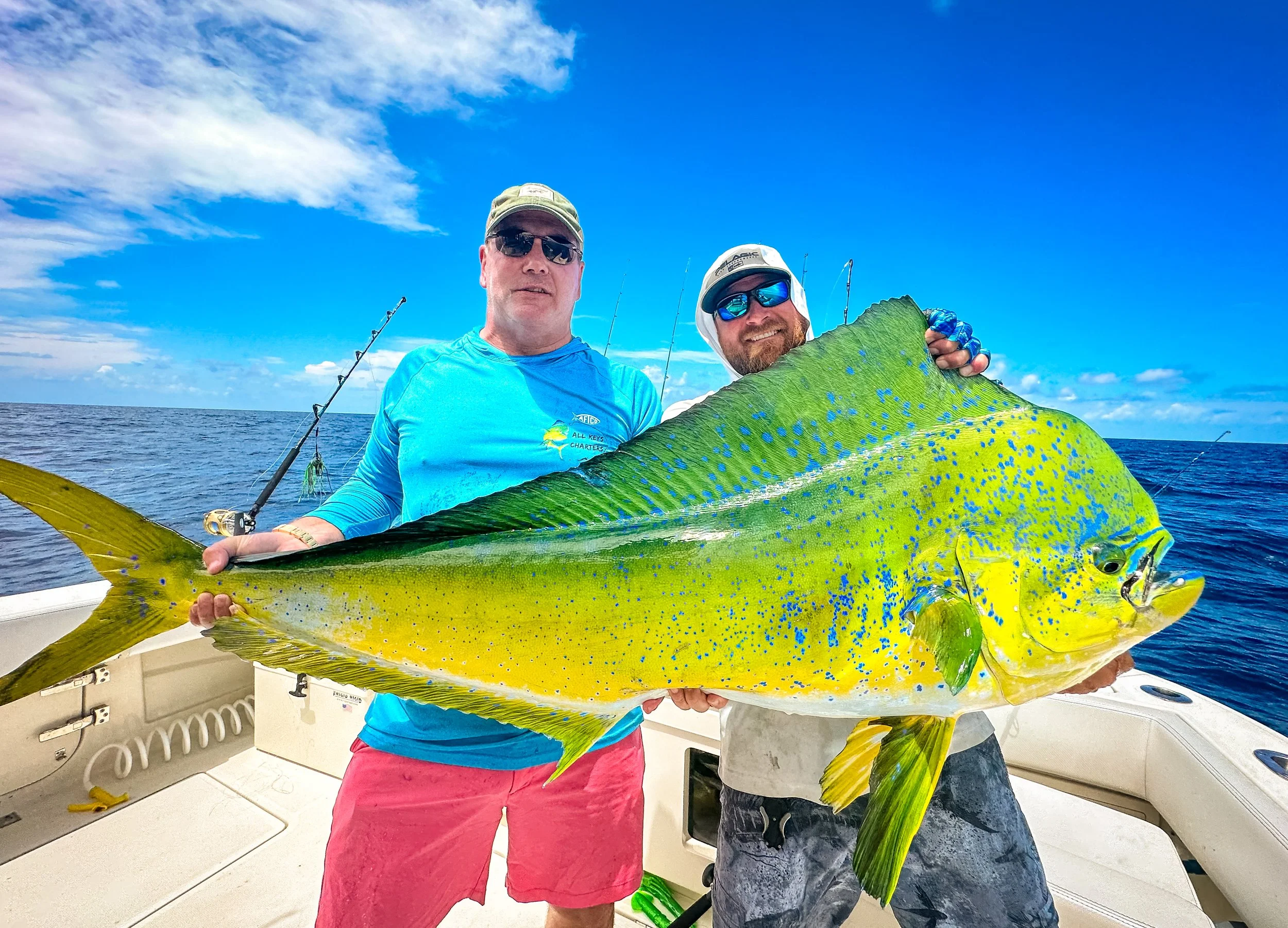 Huge Mahi Mai / Dolphin fish caught in Marathon Florida. FloridaKeysVillas.com