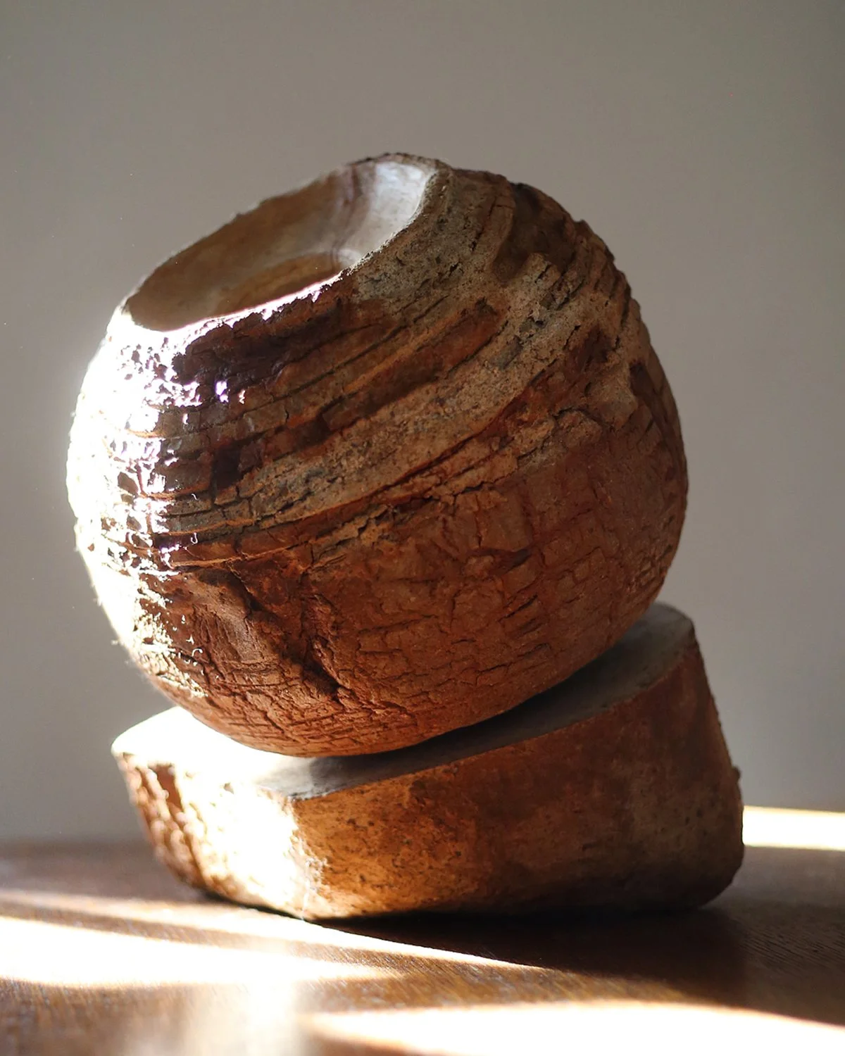 Double-walled vessel and base, size: 12” x 10”, 2021