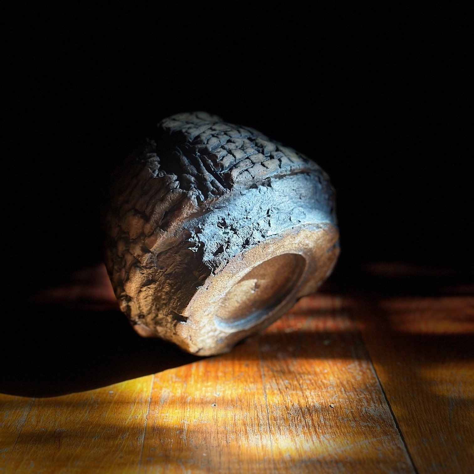 Vessel: Stoneware, size: 5"x 5", 2024