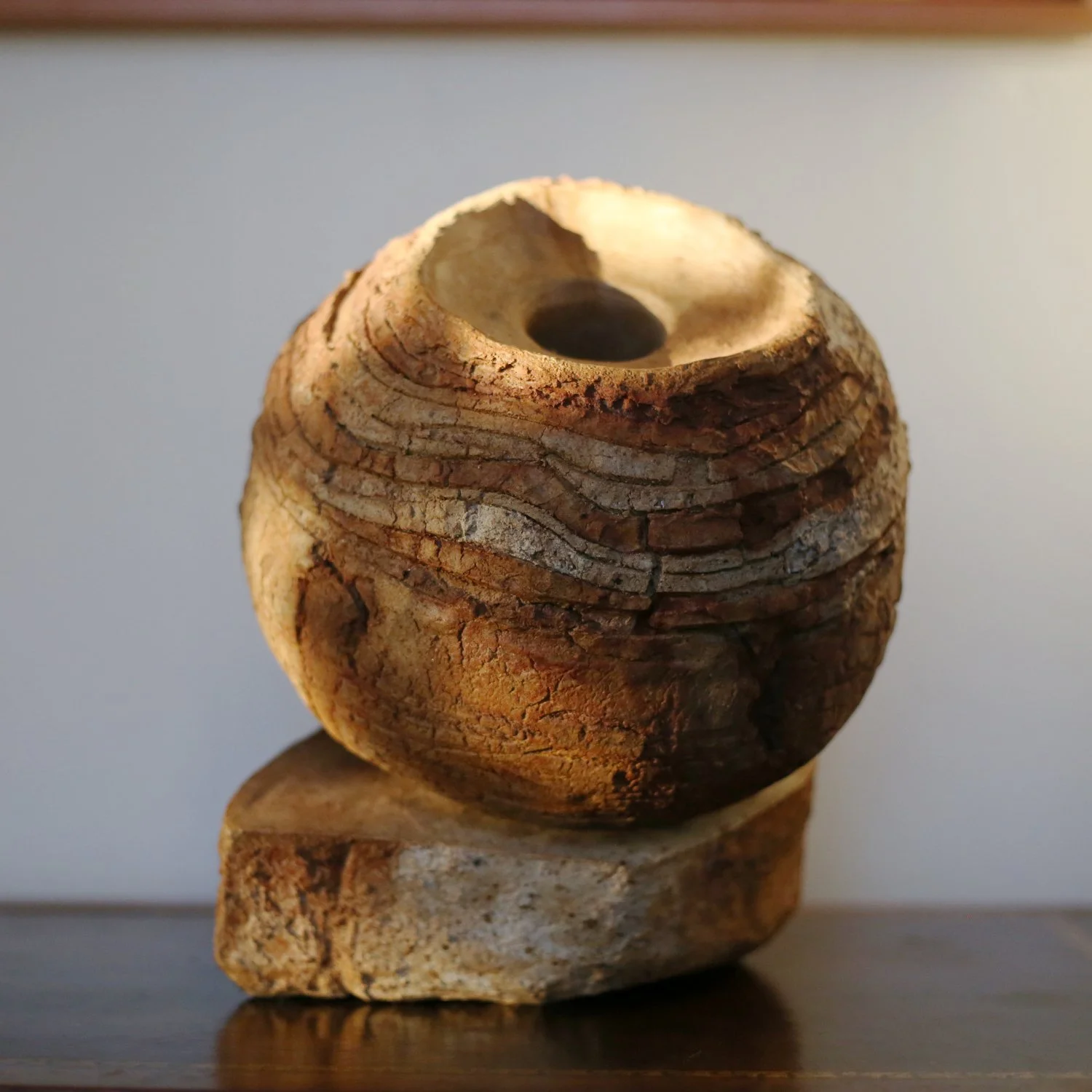 Double-walled vessel and base, size: 12” x 10”, 2021