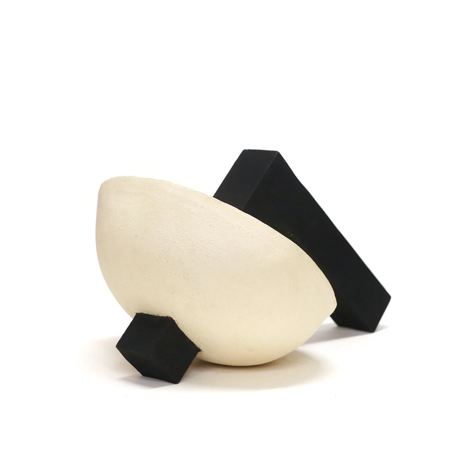 "Angles & Voids": stoneware, black 3.0