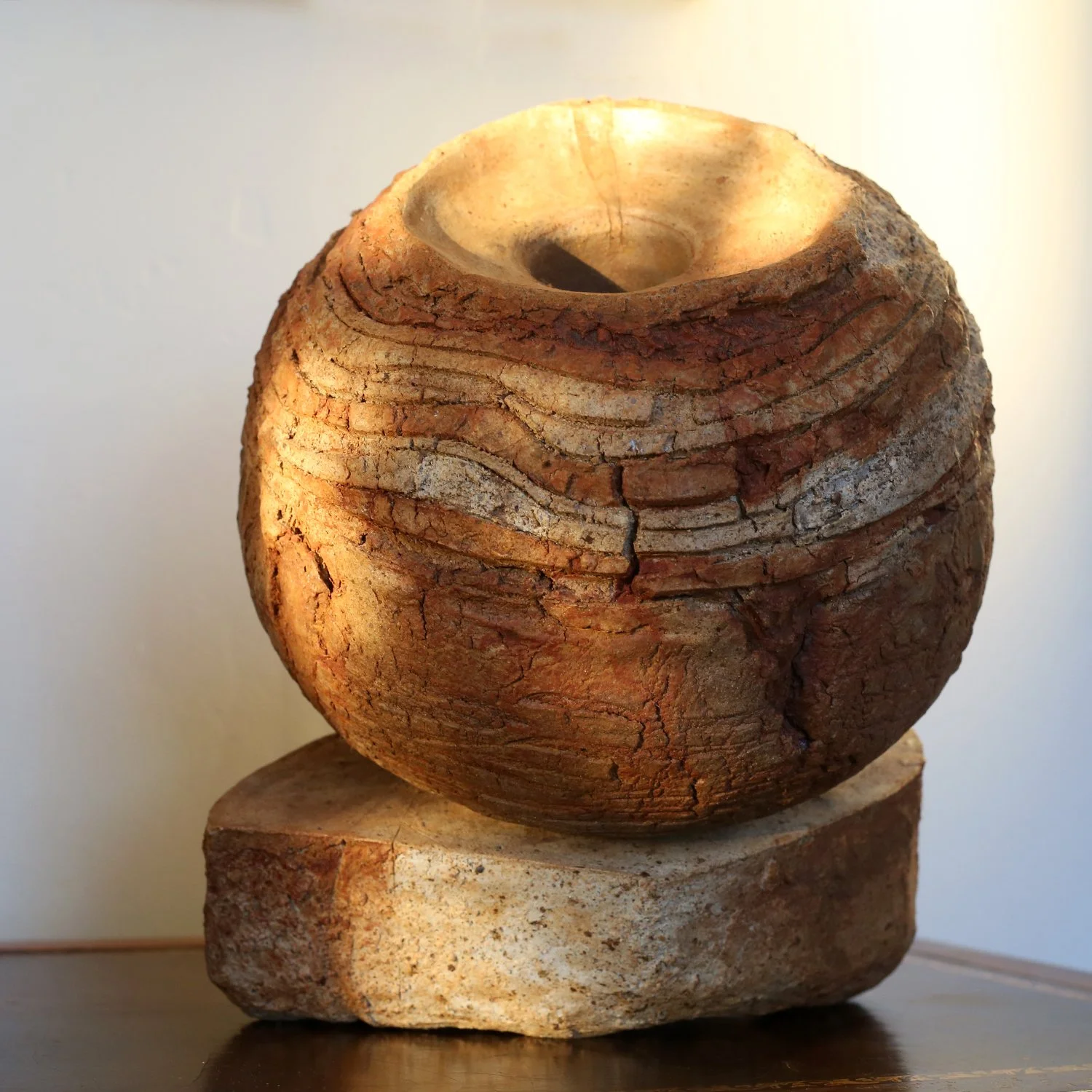 Double-walled vessel and base, size: 12” x 10”, 2021