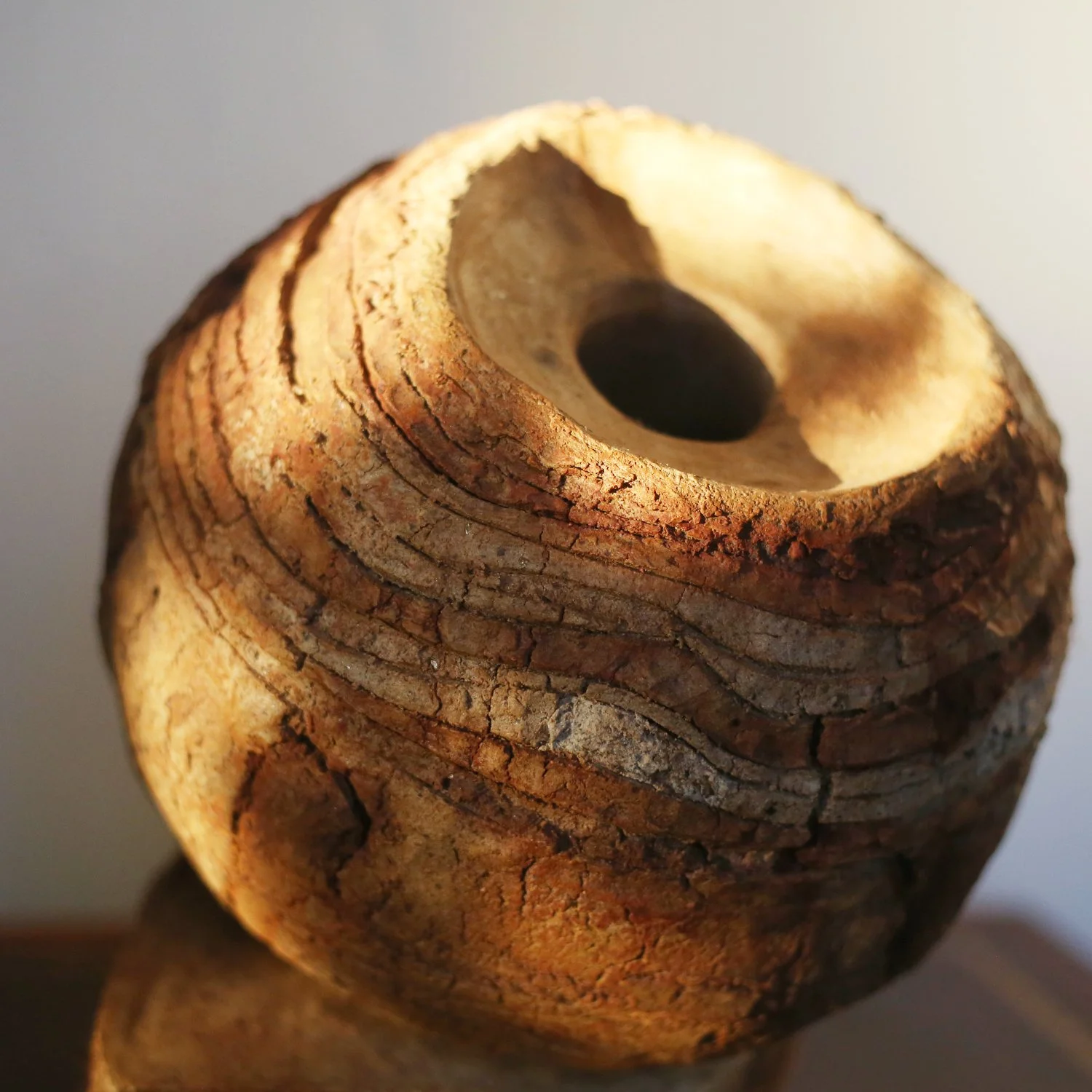 Double-walled vessel and base, size: 12” x 10”, 2021