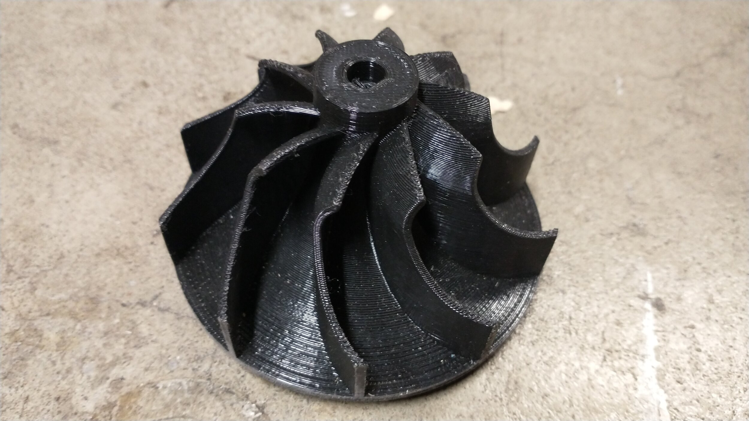 The blower fan's impeller.