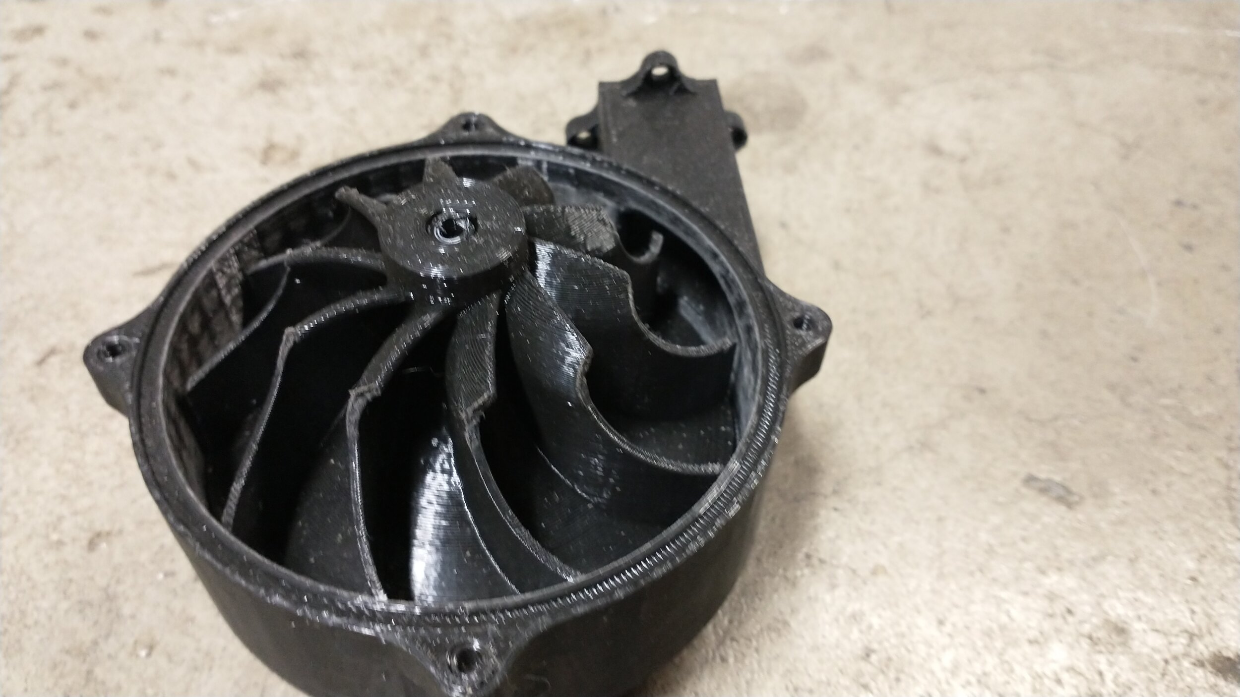 The impeller and housing without the inlet housing.