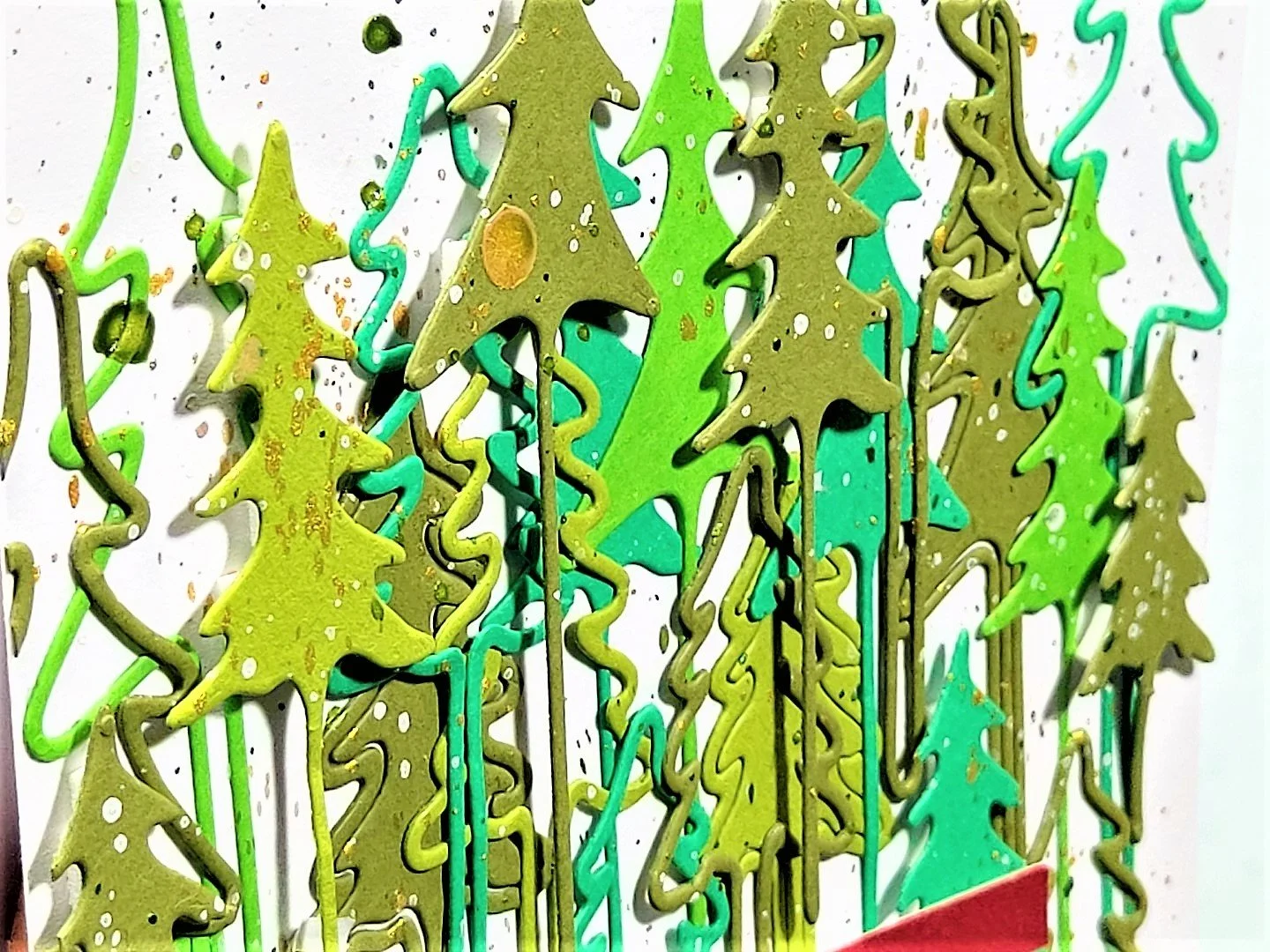 Christmas Card Fir Trees with Frames — Angela Brennan Creations