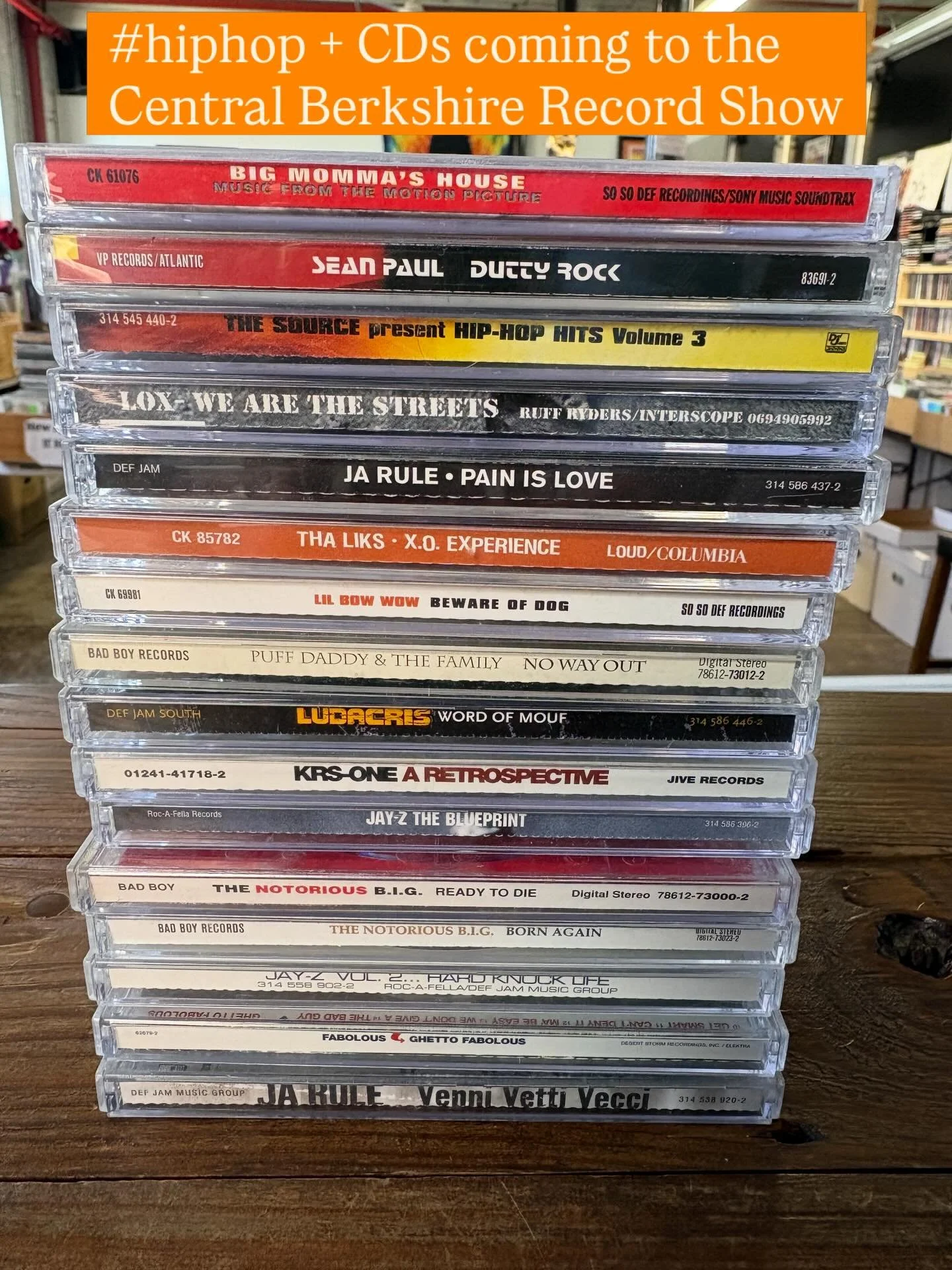 #hiphop + CDs coming to the @centralberkshirerecordshow May 3rd #cdlove #recordfair