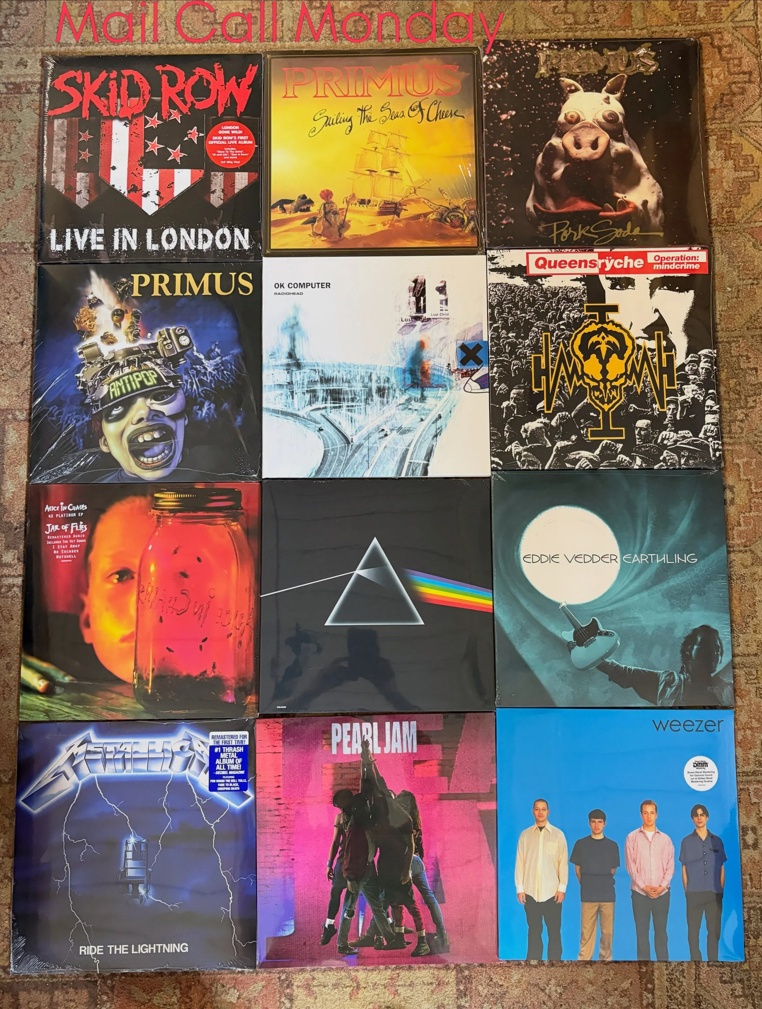 Mail Call Monday. New Ins - Usuals plus Primus Skid Row Queensryche Radiohead &hellip;