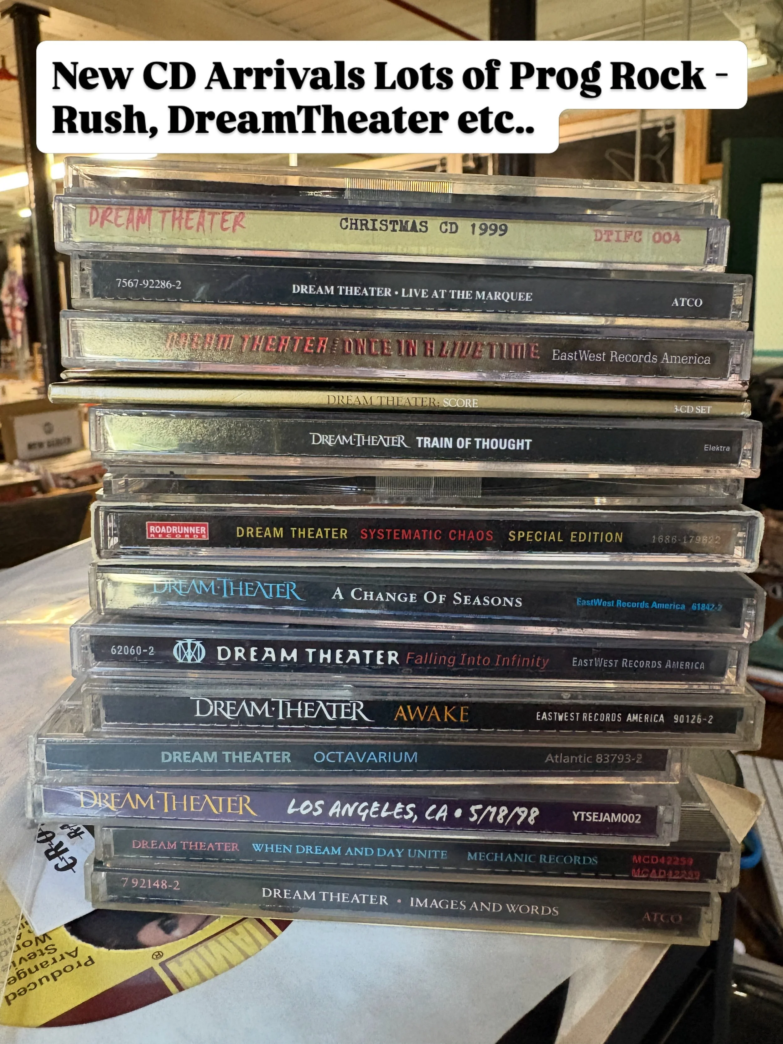 Lots of Prog Rock CDs in #rush #dream-theater #progrock