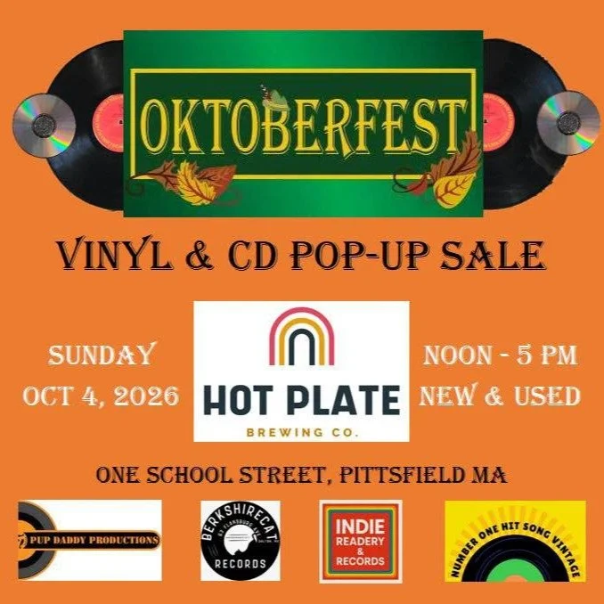 Happy October! We'll be at @hotplatebrewingco on Sunday for the Octoberfest Vinyl and CD Pop-Up Sale. We'll be in company with @djpupdaddy @indiereaderyandrecords and @numberonehitsong_vintage . Come relax, browse and grab a delicious craft beverage.