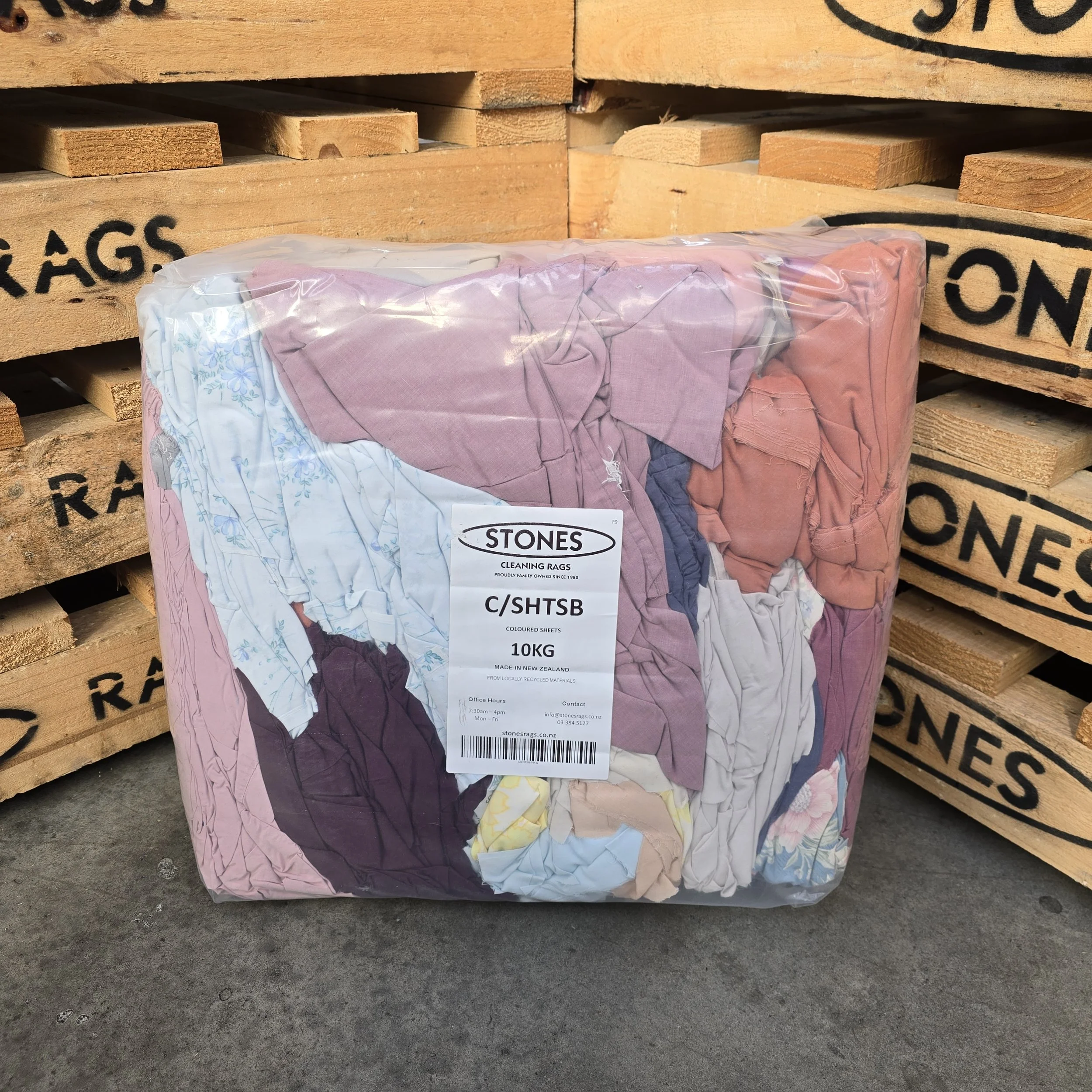 Coloured Cotton Mix Rags - 200kg Bale — Stone's Cleaning Rags