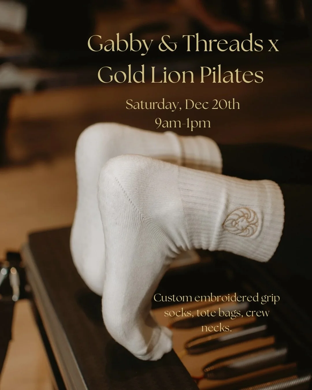 Gabby &amp; Threads is back in the studio on Saturday, December 20th, 9 AM&ndash;1 PM and we&rsquo;re so excited to have her with us again! She&rsquo;s rolling in with her embroidery machine and taking custom orders on the spot &mdash; perfect for th