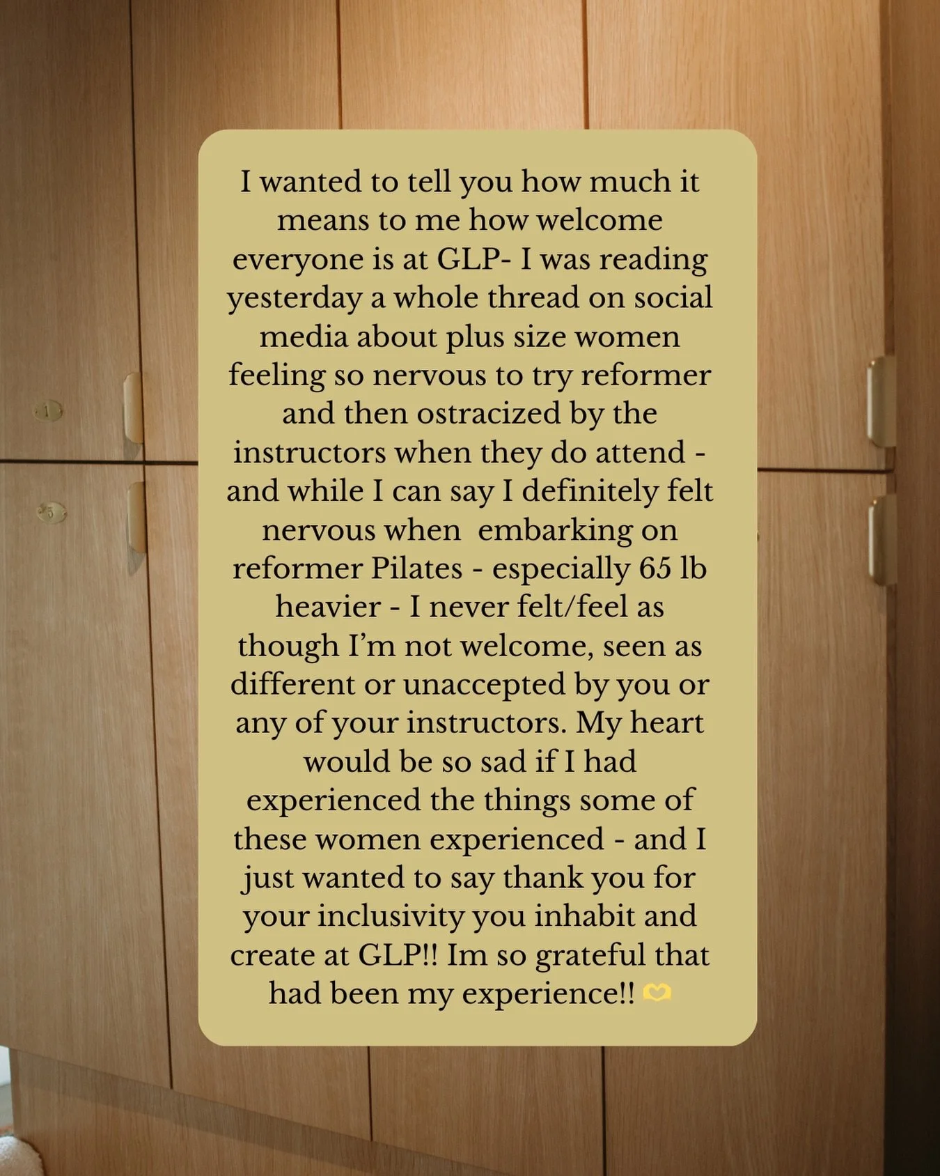 Some messages just hit you right in the heart 💛

When a client takes the time to share what their experience at Gold Lion has meant to them, it reminds us exactly why we do this.

Gold Lion isn&rsquo;t about exclusivity or fitting into one look.
It&