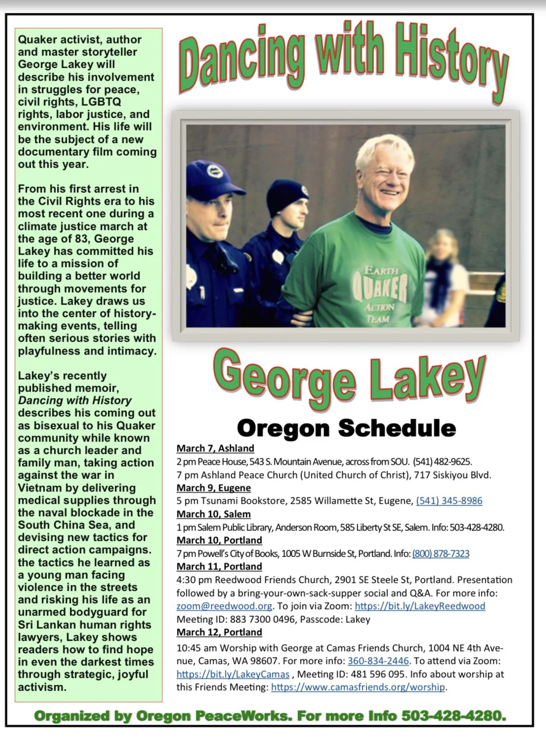 George Lakey Speaking at CFC — Camas Friends Church
