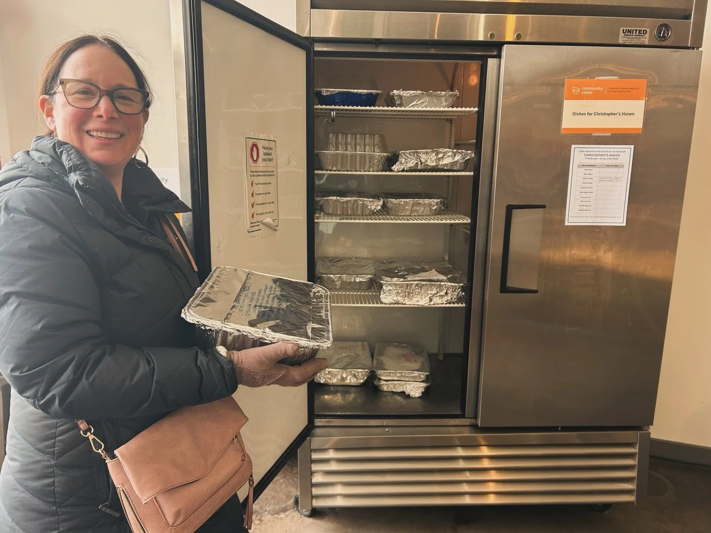 Even as we were digging out from the snowstorm yesterday (and continue to today), our dedicated Cooks delivered! Pictured: Cooks Jenna and Jill at our Forge Drop off Space for select Cooking teams. 💙💙