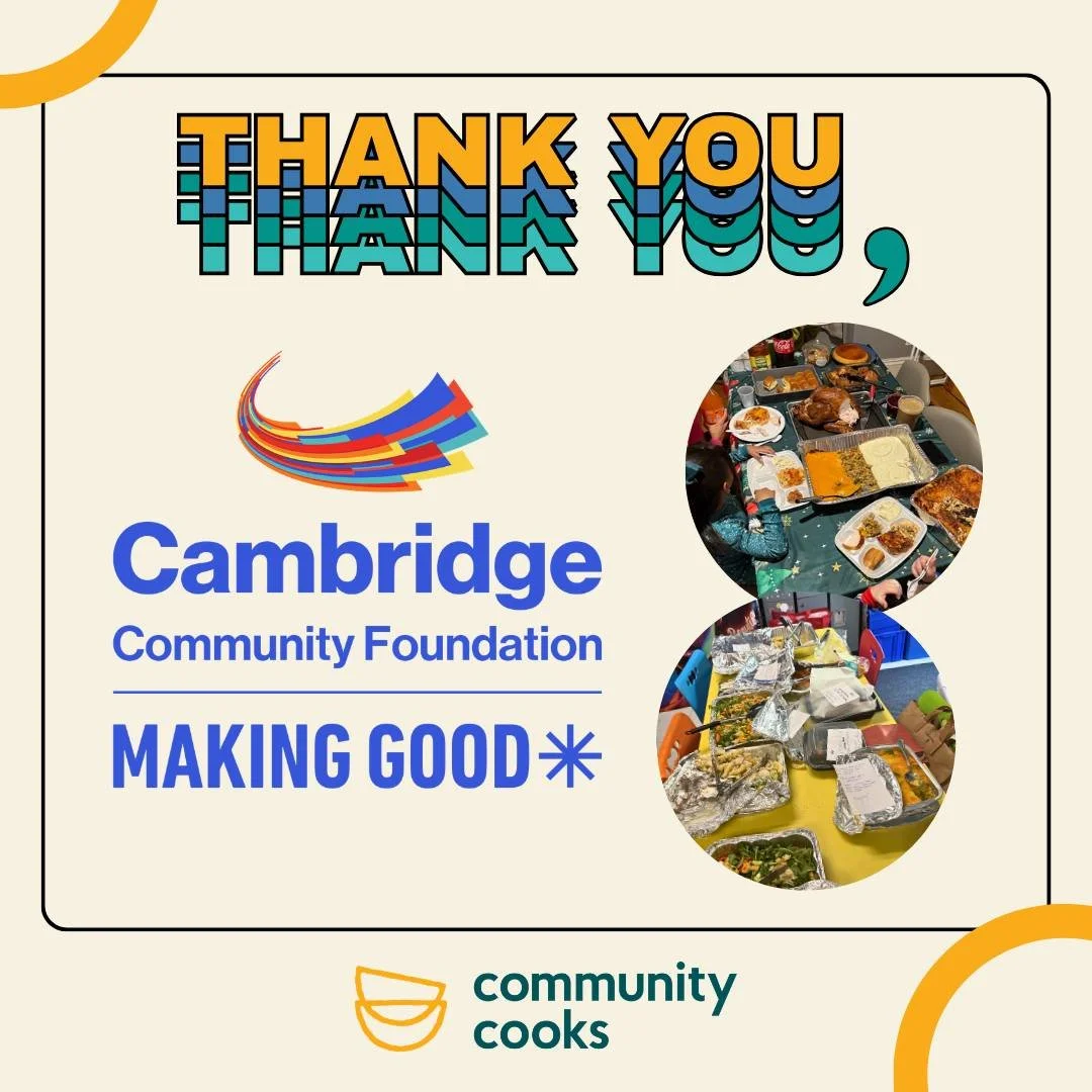 We are honored to be one of the 157 nonprofits that received a grant from Cambridge Community Foundation (@cambridge_cf) this spring. This funding will help us provide over 850 reliable, tailored, nourishing meals each month to our partner human serv