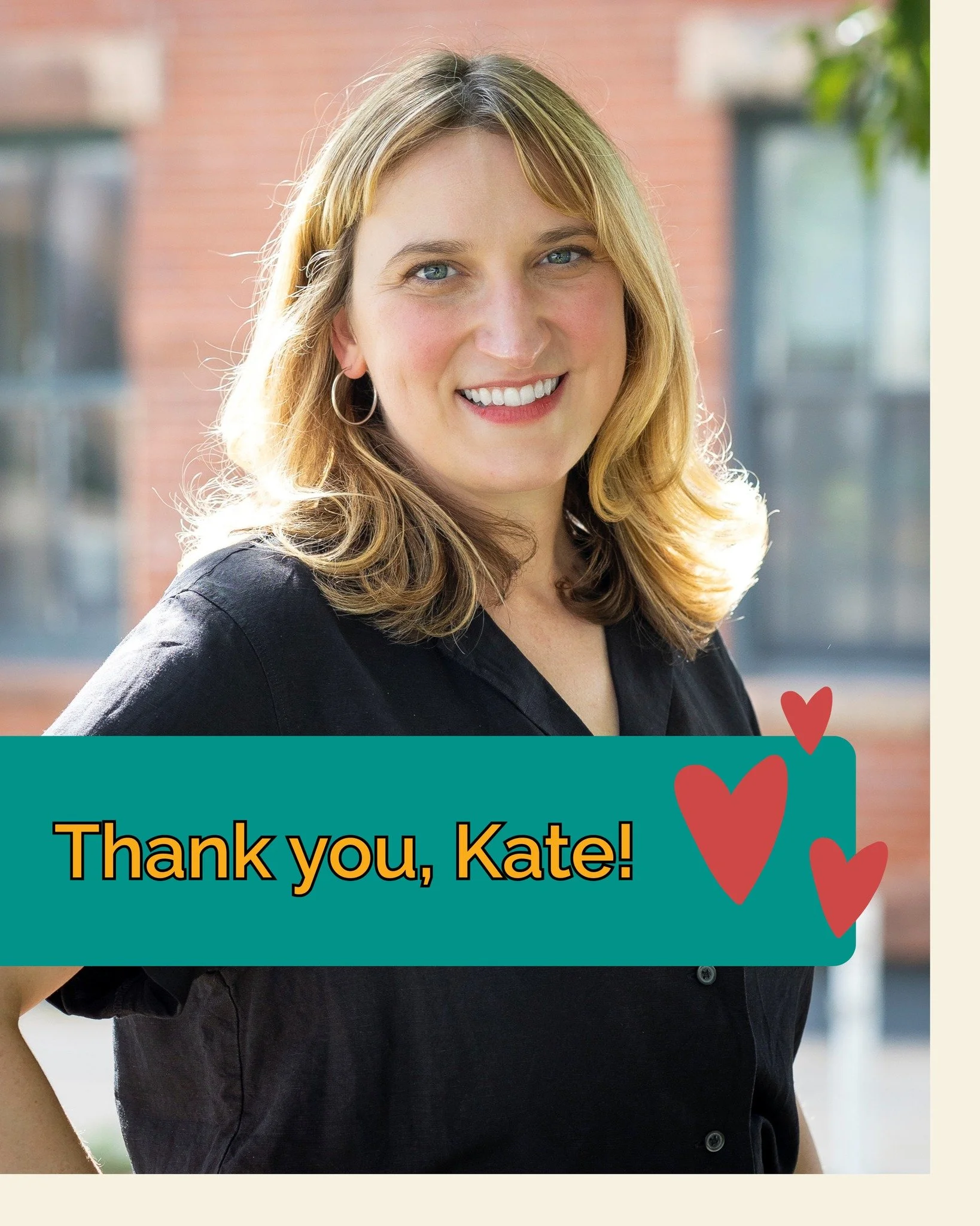Our hearts are full with gratitude, admiration, and more than a little bittersweet sadness to share that after more than 8 years of dedicated service, our beloved Director of Programs and Strategy Kate Berliner is leaving Community Cooks to move to V