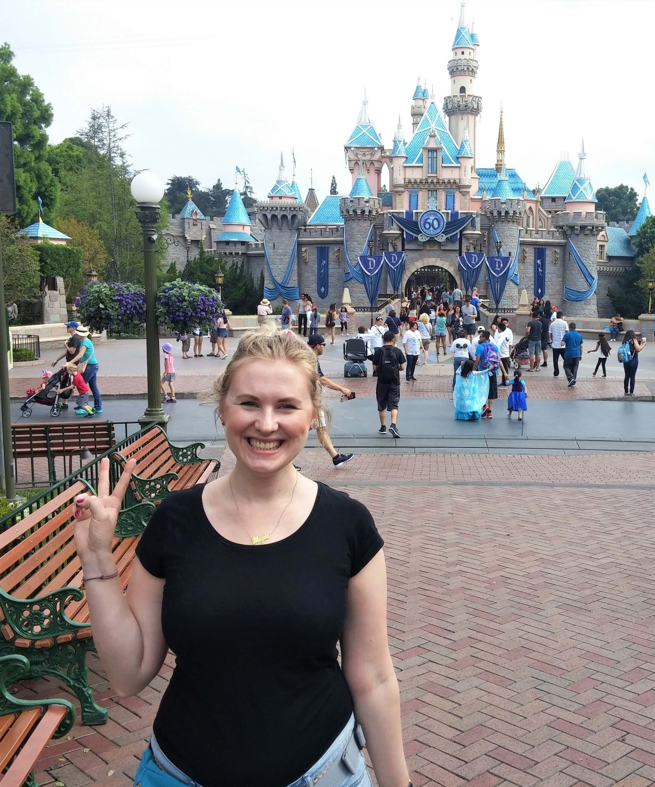  Disneyland Park, Anaheim, Kalifornia *Zamek Śpiącej Królewny* Lipiec 2015